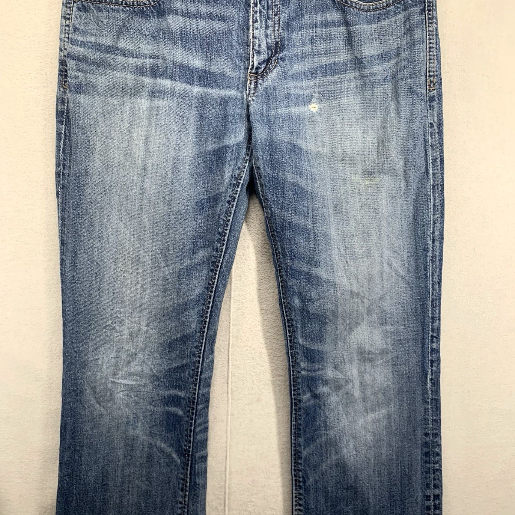 Vintage Buckle BKE Men's Jeans Straight Leg 33x35 Blue Denim Casual 80s 90s Rock Style Size US 30 / EU 46 - 7 Thumbnail