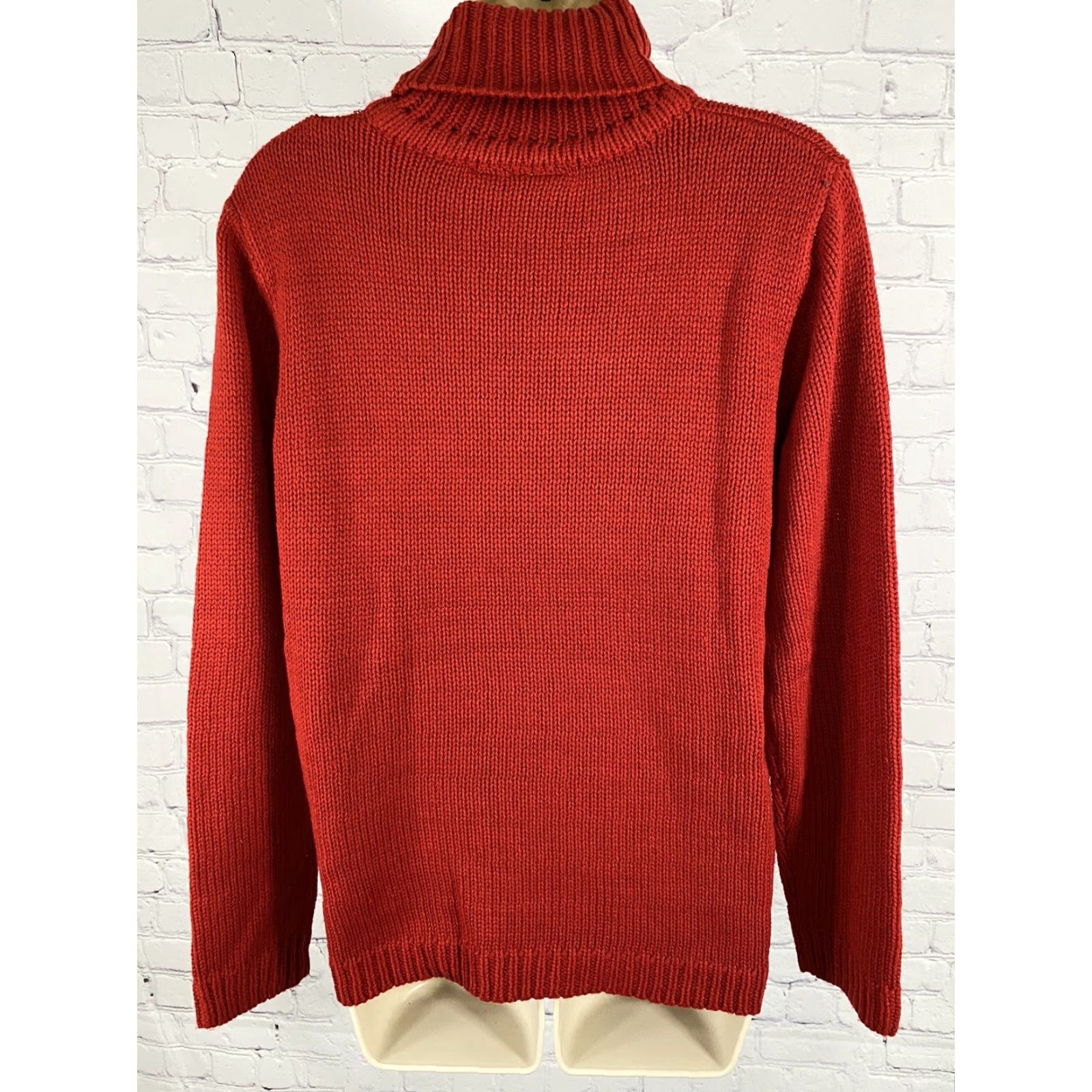 Cherokee VINTAGE Cherokee Collection Red Cable Knit Beaded Snowflake Turtleneck Sweater M Women Size M / US 6-8 / IT 42-44 - 4 Thumbnail