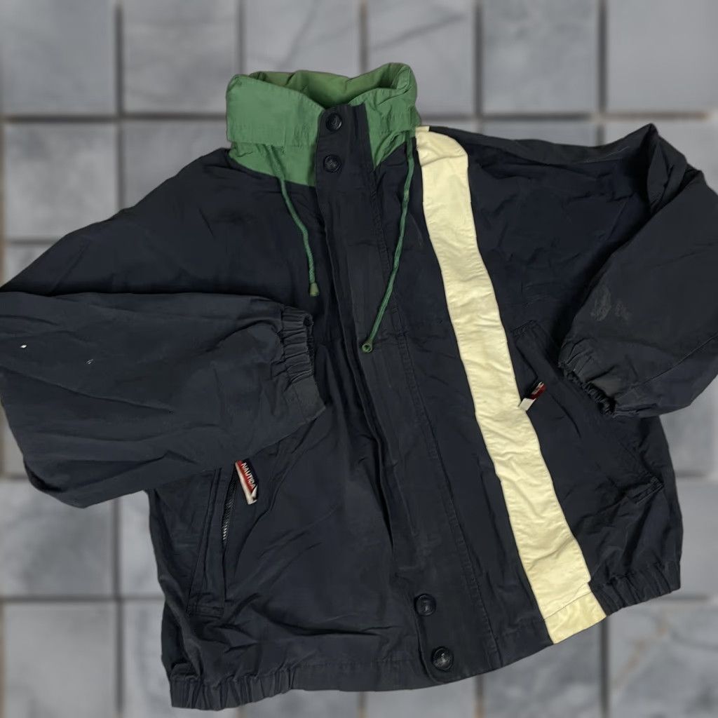 Nautica VINTAGE Nautica Jacket Mens L Blue Bomber Full Zip Hooded Retro Distressed L Size US L / EU 52-54 / 3 - 1 Thumbnail