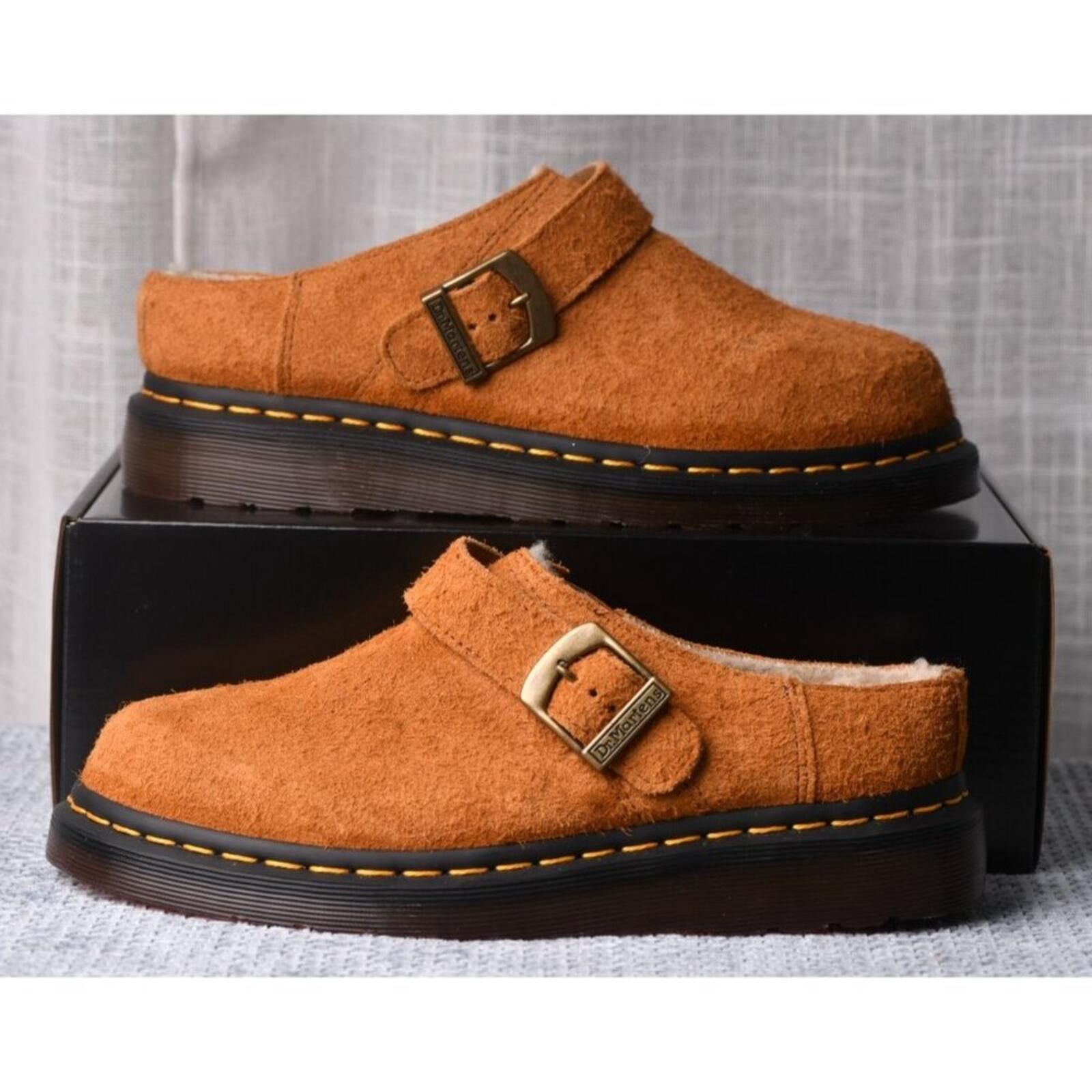 Dr. Martens Dr. Martens Isham Long Napped Suede Mules | NJ004 Size US 7 / IT 37 - 8 Thumbnail