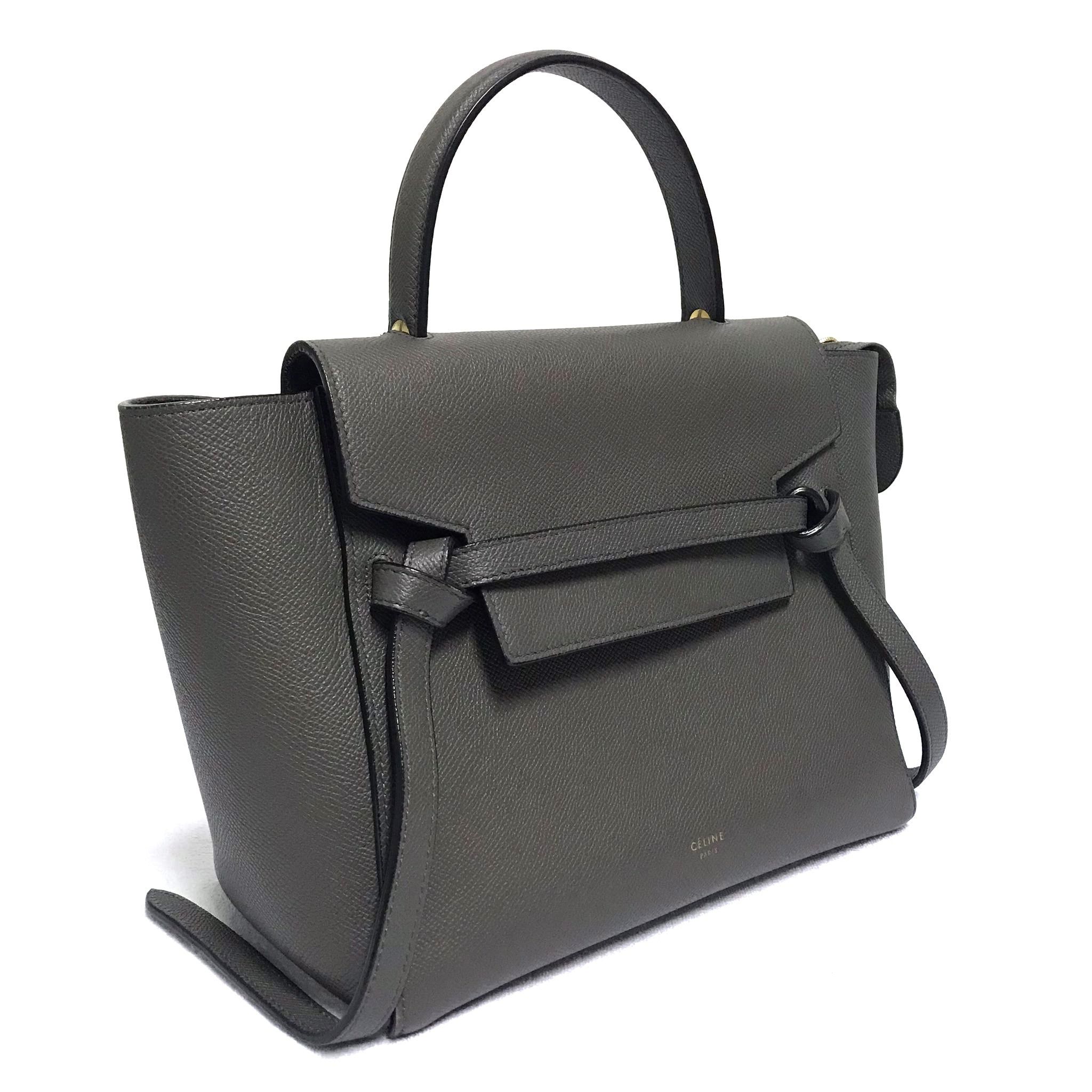 Celine Celine Micro Belt Small Elephant Grey Crossbody Bag Size ONE SIZE - 2 Thumbnail