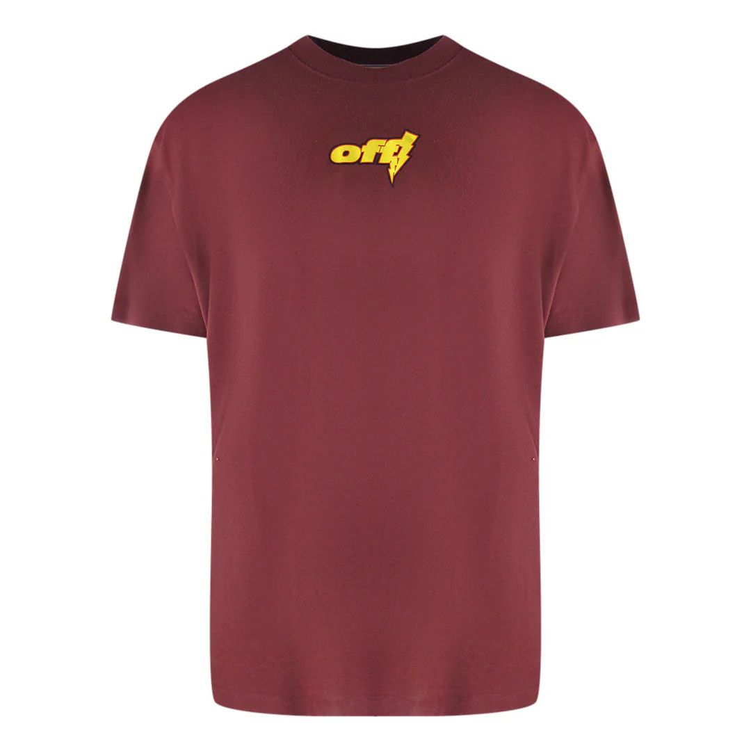 Off-White o1gr1nt0125 Thunder Stable Over T-Shirt in Barolo Size US XS / EU 42 / 0 - 1 Thumbnail