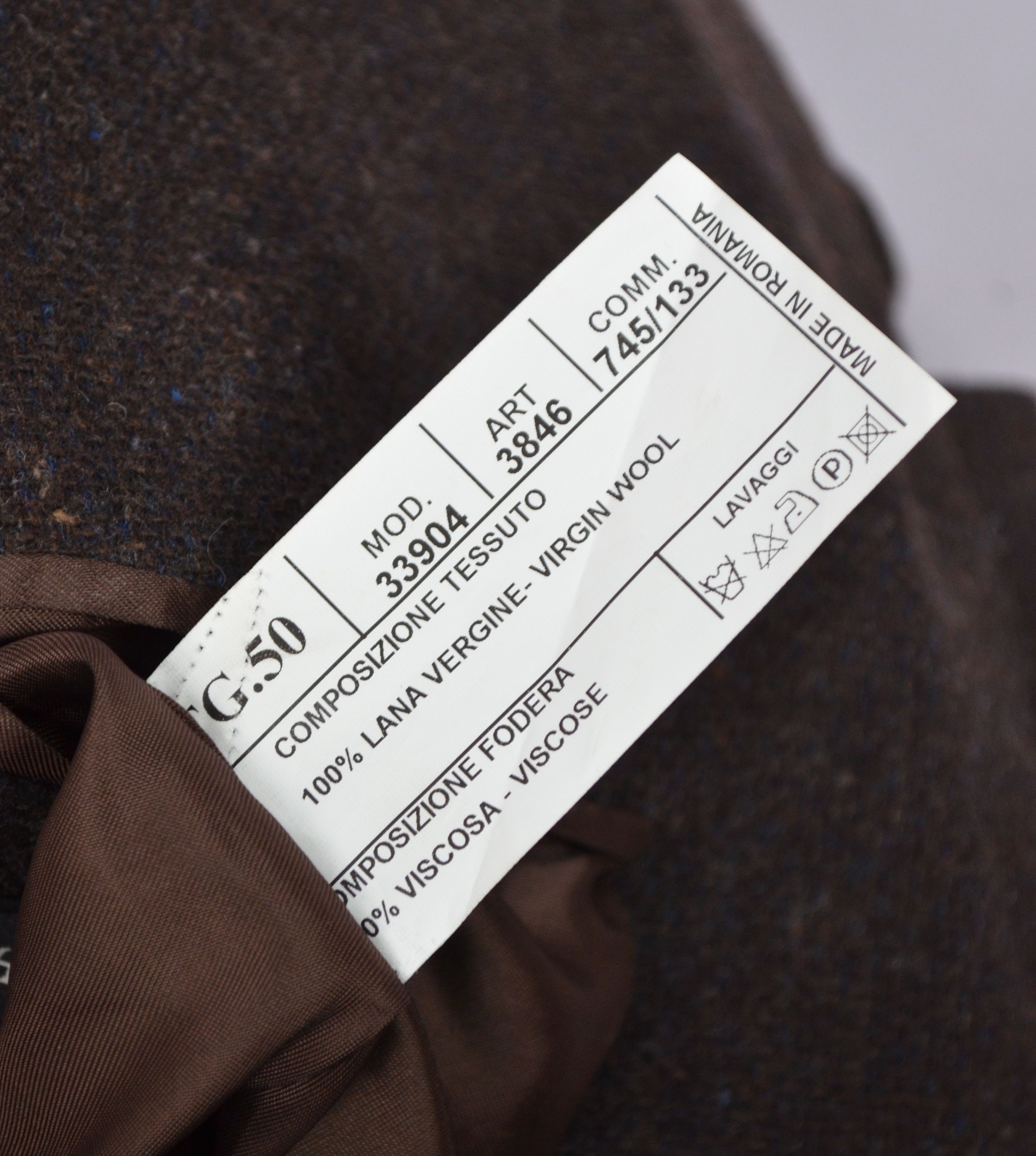 Designer John Barritt Bottoli Knit Wool Brown Unlined Blazer Jacket Size 40R - 13 Thumbnail