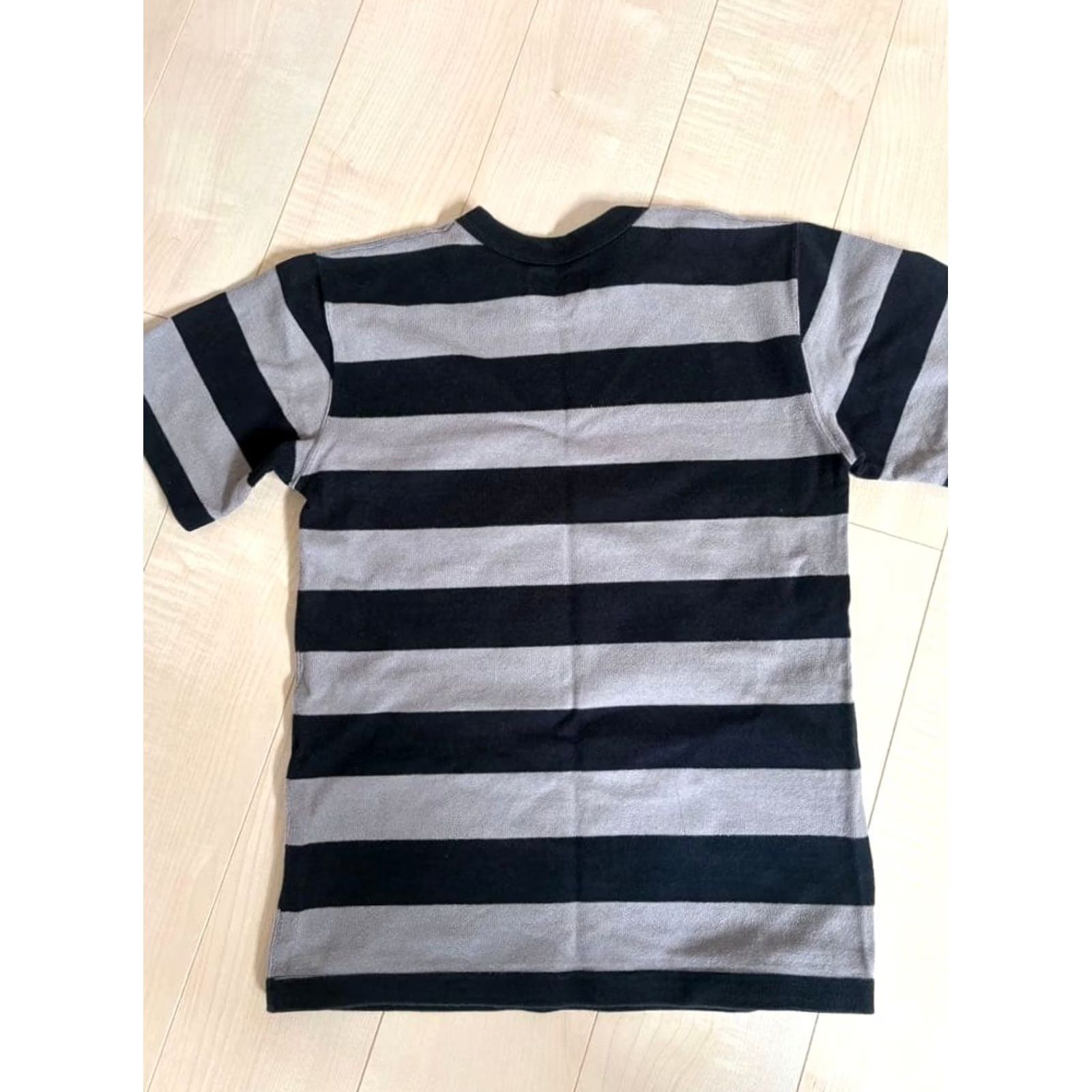 Iron Heart Iron Heart T-Shirt Men's XS Black Gray Border Stripe Cotton Size US M / EU 48-50 / 2 - 3 Thumbnail