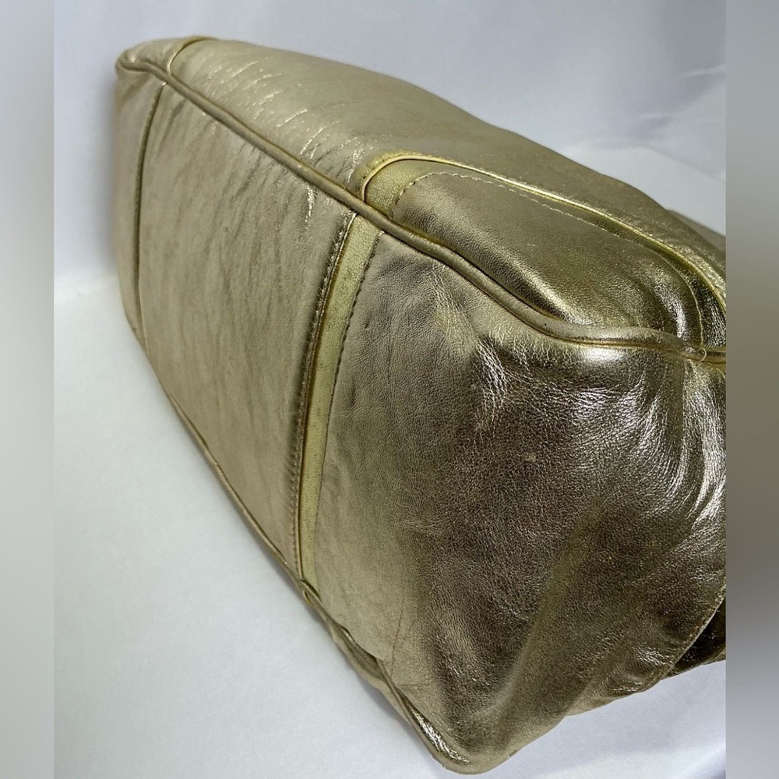 Loewe Loewe Leather Gold Amazona Satchel Bag with Glossy Finish Size ONE SIZE - 15 Thumbnail