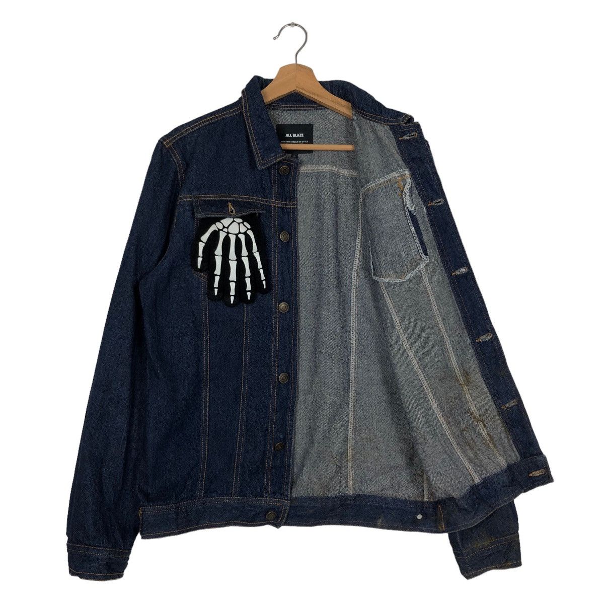 Japanese Brand 🔥Denim Trucker Jacket Jill Blaze Japan Biker Racing Size US L / EU 52-54 / 3 - 8 Thumbnail