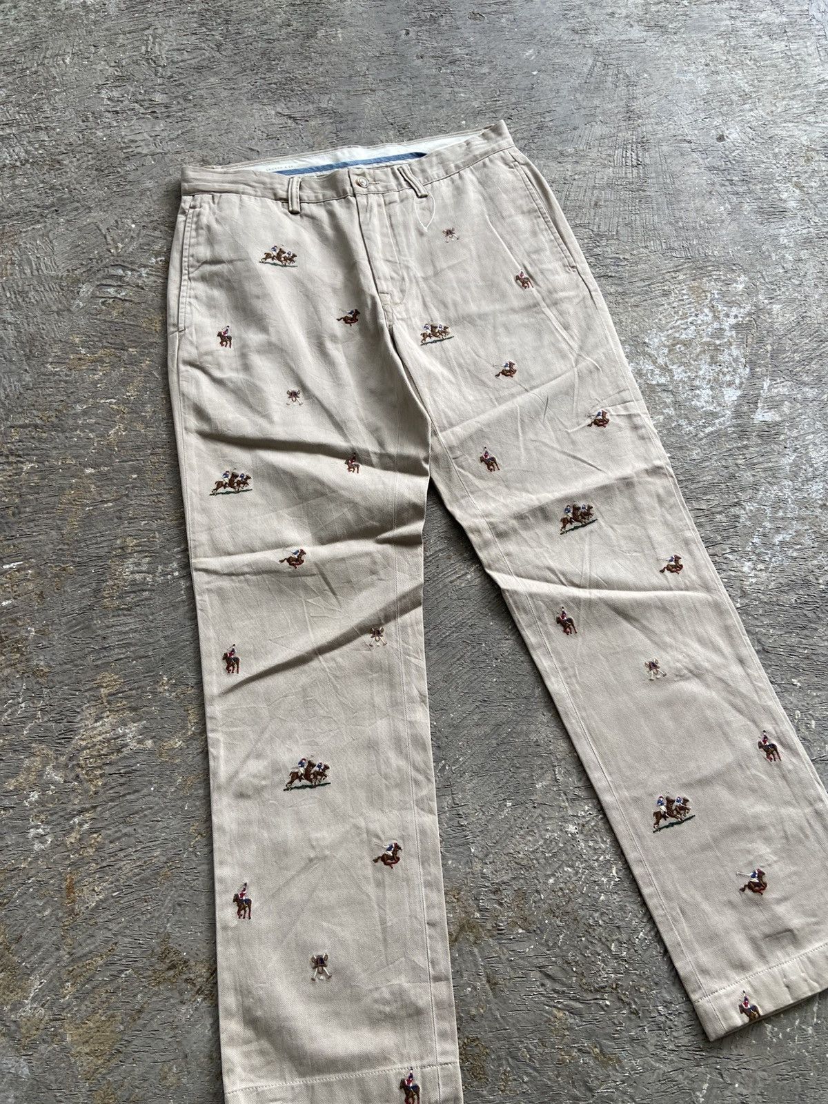 Polo Ralph Lauren 2000s Polo Ralph Lauren - Monogram Horse Chino Pants Size US 32 / EU 48 - 2 Thumbnail