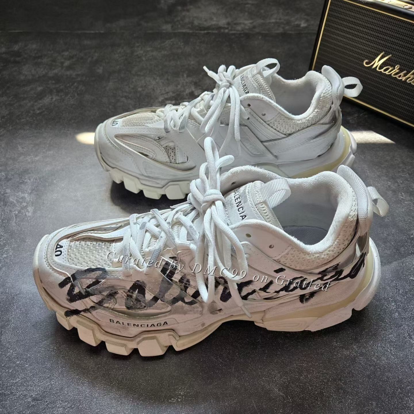 Balenciaga BALENCIAGA Graffiti Runner Sneaker White | Grailed
