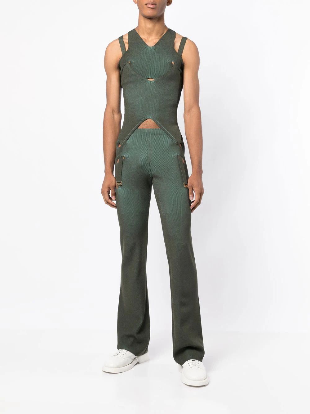 Dion Lee o1mle0824 Lock Slit Pants in Shadow Green Size 28" / US 6 / IT 42 - 3 Thumbnail