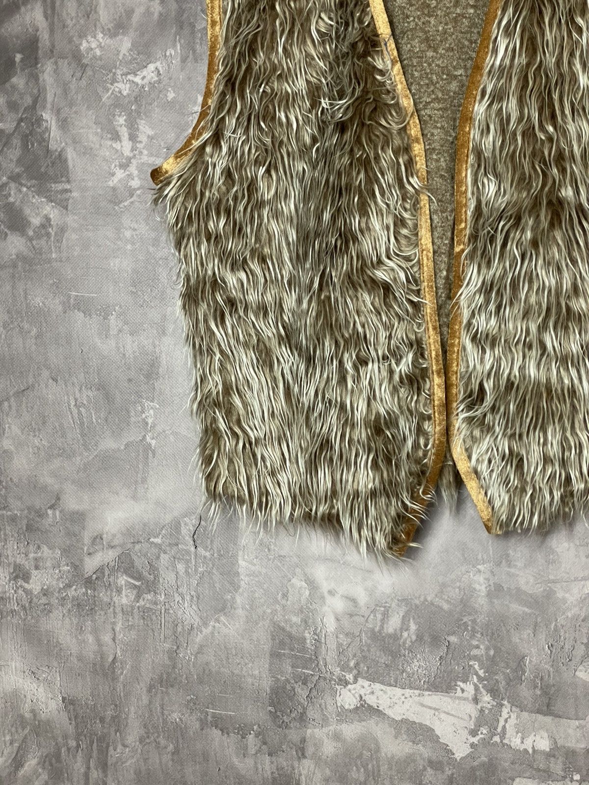 Hysteric Glamour × Japanese Brand 2000s Faux Fur Vest Shag Hair Mongolian Punk Fuzzy Rockstar Size L / US 10 / IT 46 - 5 Thumbnail