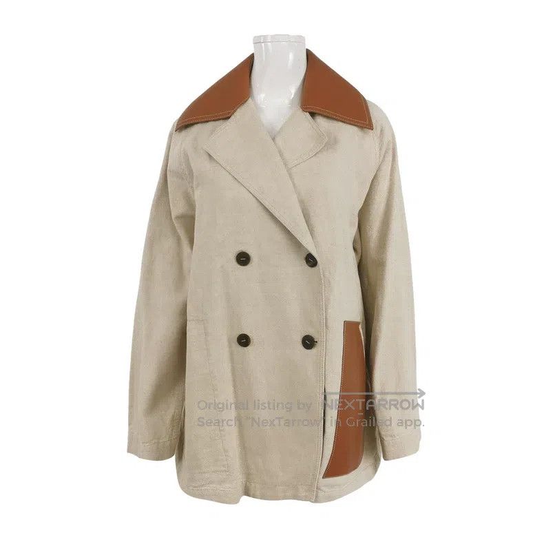 Loewe Loewe Cotton and Linen Mixed Color Double-breasted Jacket Size XXS / US 00 / IT 34 - 1 Thumbnail