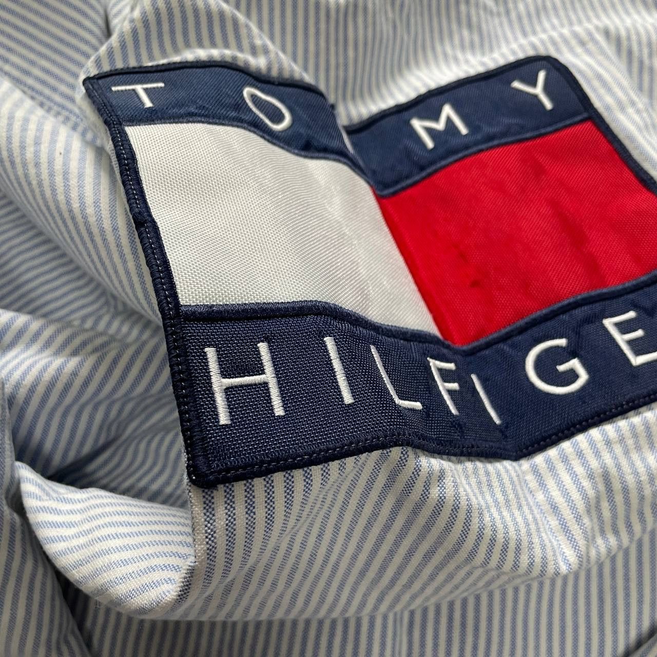 Tommy Hilfiger × Vintage VINTAGE 90S TOMMY HILFIGER BIG LOGO OVERSIZED STRIPES SHIRT Size US XL / EU 56 / 4 - 7 Thumbnail