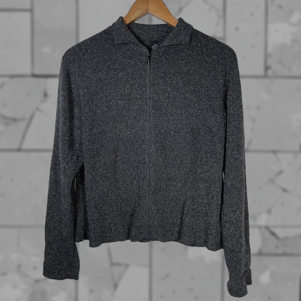 Eileen Fisher Eileen Fisher Sweater Adult Medium Black Wool Blend Speckled Full-Zip Womens Size M / US 6-8 / IT 42-44 - 1 Thumbnail