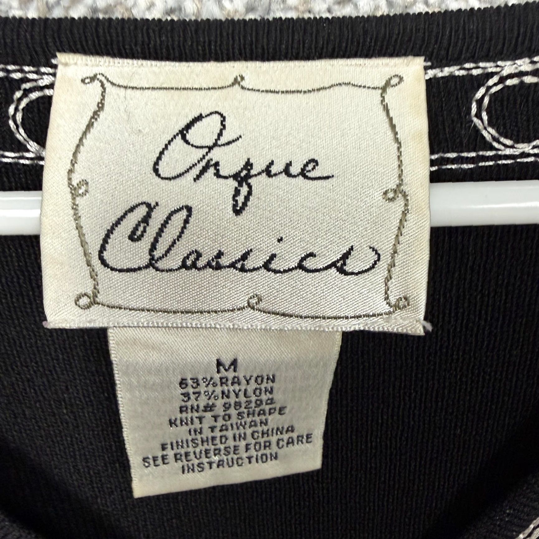 Vintage VINTAGE Orque Classics Cardigan Womens M Black Embroidered Boho 90s Geometric Knit Sweater Size M / US 6-8 / IT 42-44 - 5 Thumbnail