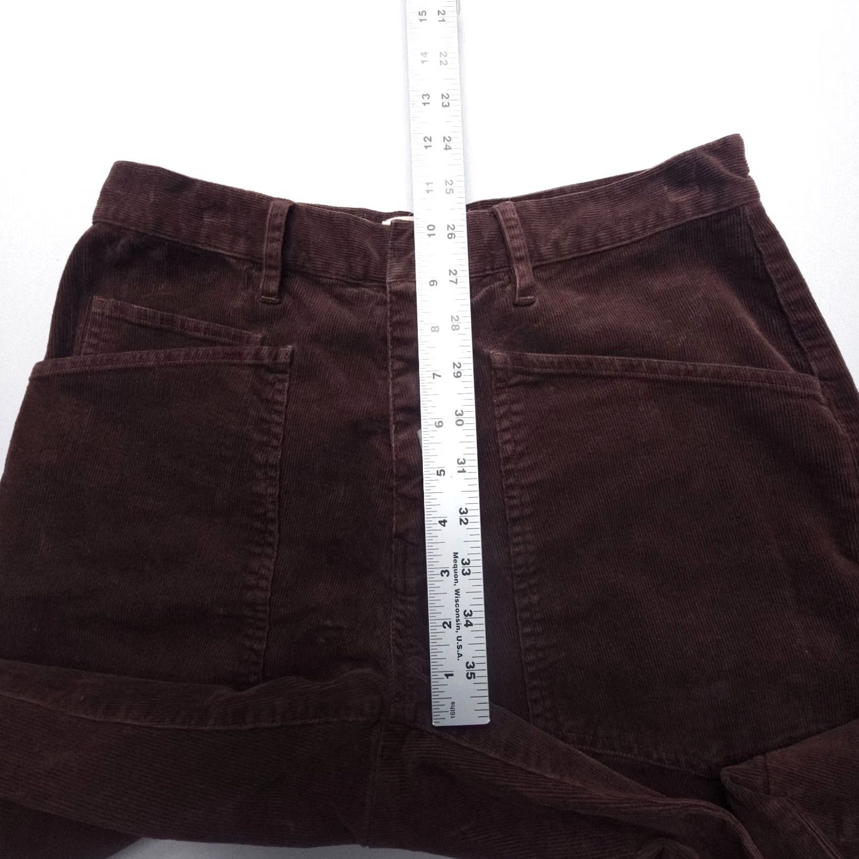 Nili Lotan Nili Lotan Shon Pants Wide-Leg Corduroy Merlot 2 High Rise USA Women Vintage No Size 26" / US 2 / IT 38 - 7 Thumbnail