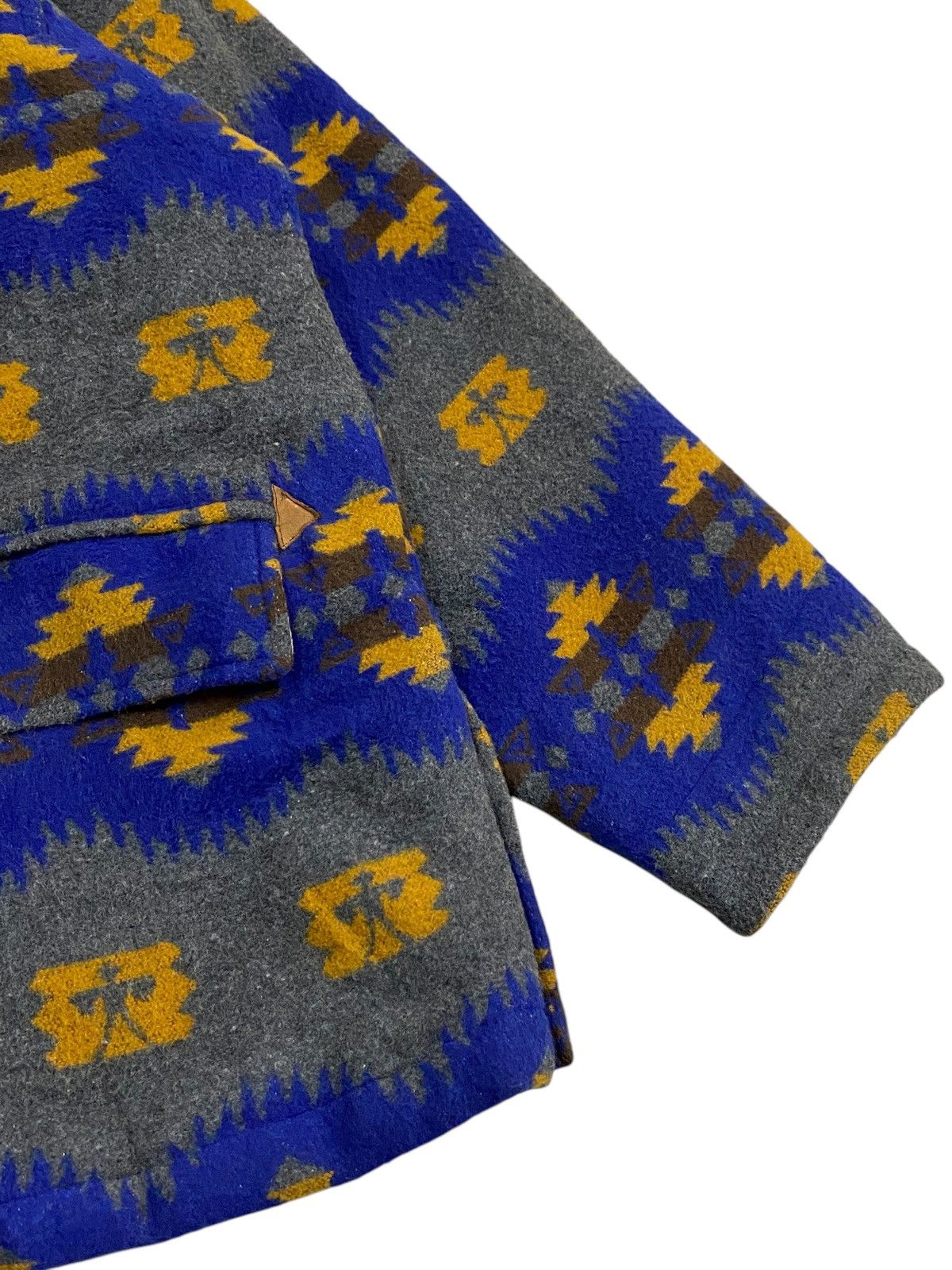 Vintage Vtg Classic Wool Jacket– Tribal Aztec Pattern Size US L / EU 52-54 / 3 - 6 Thumbnail