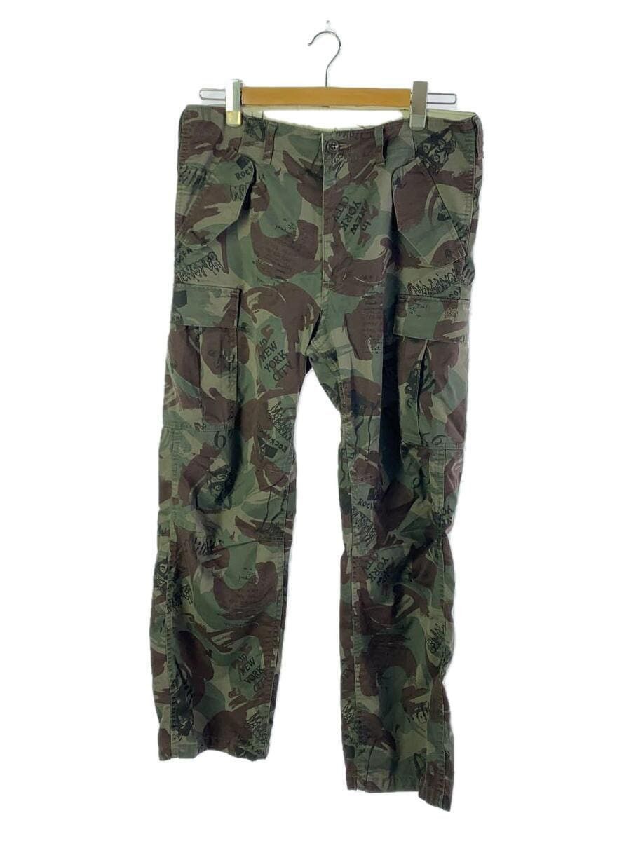 image of Hysteric Glamour Camo Cargo Pants in Green, Men's (Size 32)