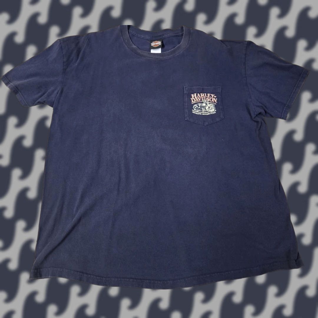 Harley Davidson Harley-Davidson Shirt Mens 2XL Blue Orlando Florida Motorcycle Pocket Tee Biker Size US XXL / EU 58 / 5 - 1 Thumbnail