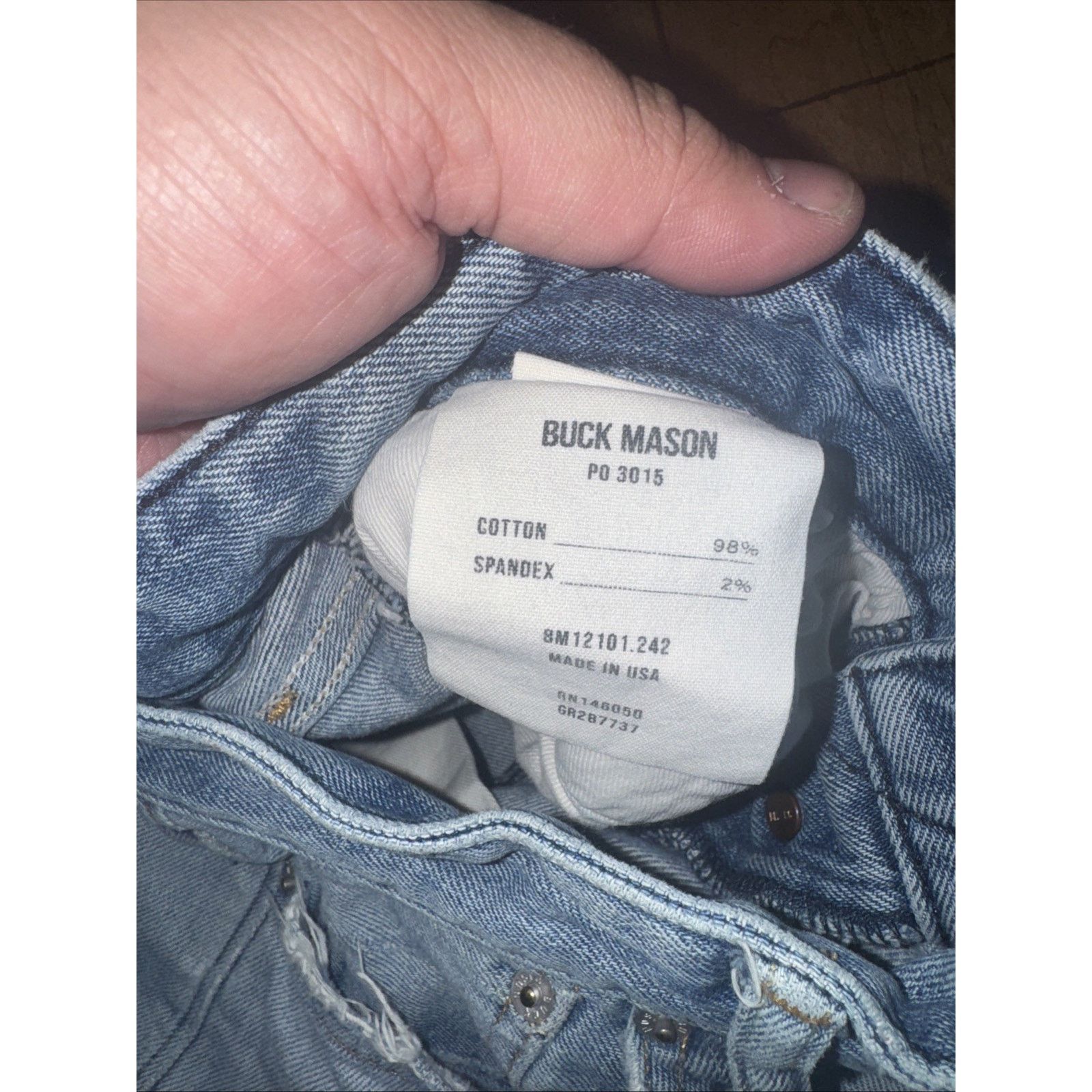 Buck Mason Buck Mason Button Fly Stone Washed Ripped Jeans 28x26 Skinny Size US 28 / EU 44 - 5 Thumbnail