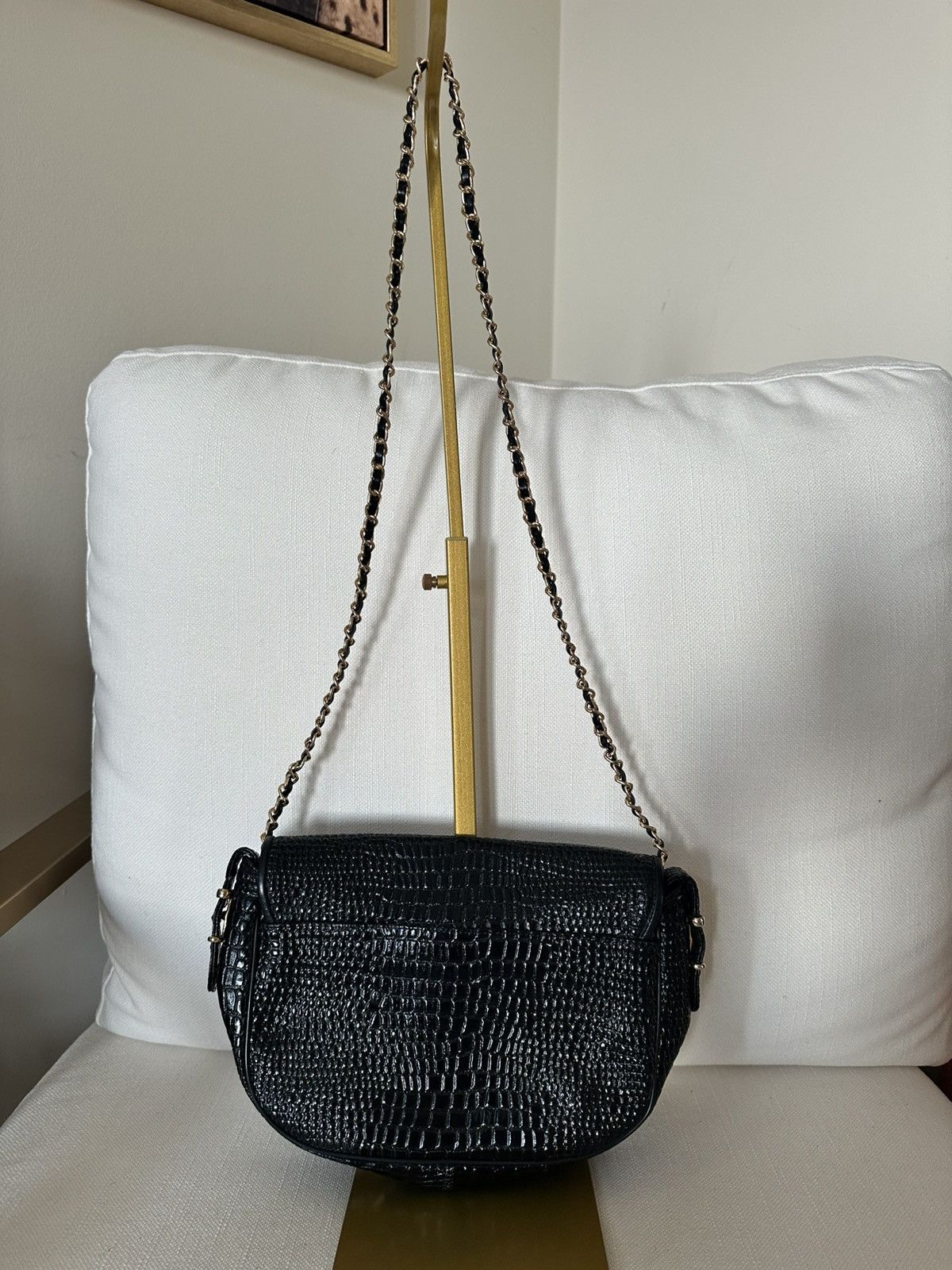 Other VINTAGE KORET Croc-Embossed Shoulder Bag W UNBRANDED CHAIN Size ONE SIZE - 4 Thumbnail