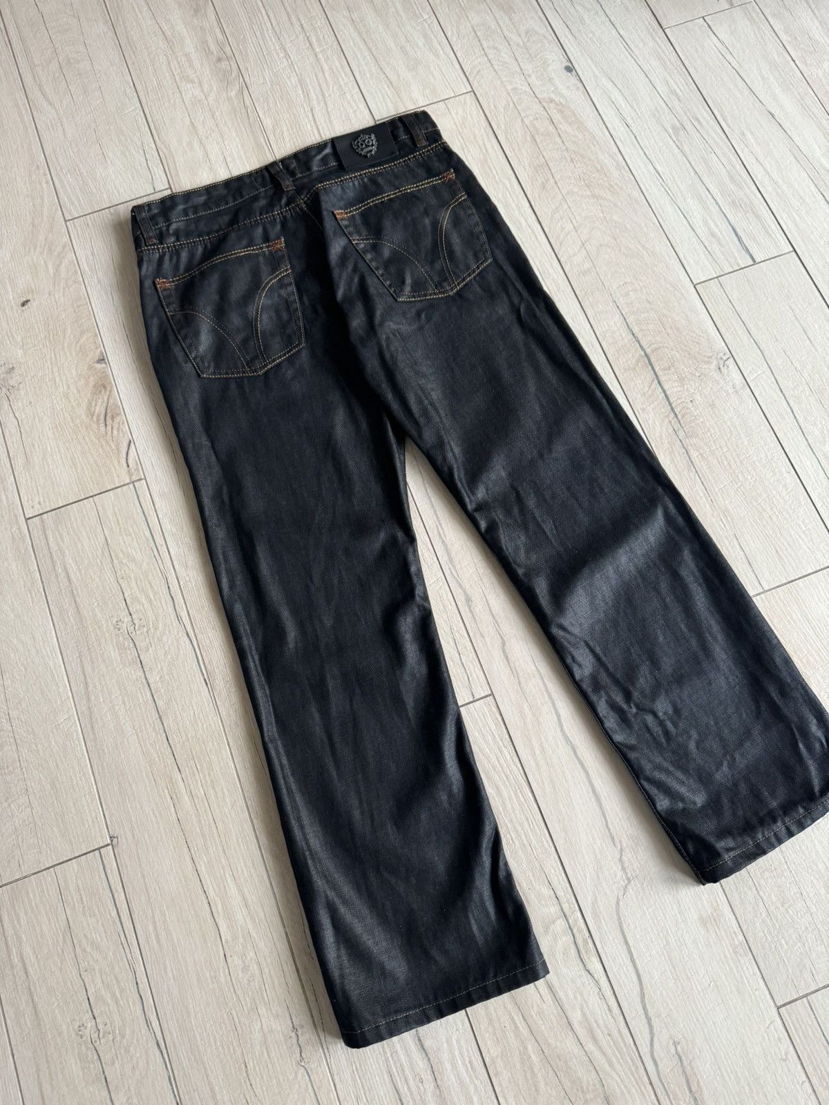 Dolce & Gabbana Dolce & Gabbana Black Waxed Denim Pants Size US 34 / EU 50 - 8 Thumbnail