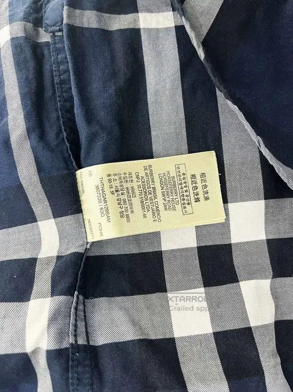 Burberry Burberry Men's Blue Plaid Short Sleeve Shirt. Size US M / EU 48-50 / 2 - 4 Thumbnail
