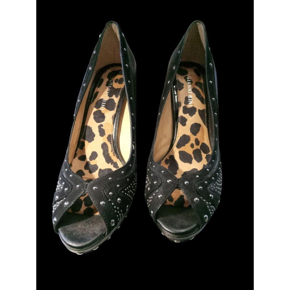 Designer Gianni Binini Studded Women's 10 Spiked Stilettos 4.5" DS1 Size US 10 / IT 40 - 2 Thumbnail