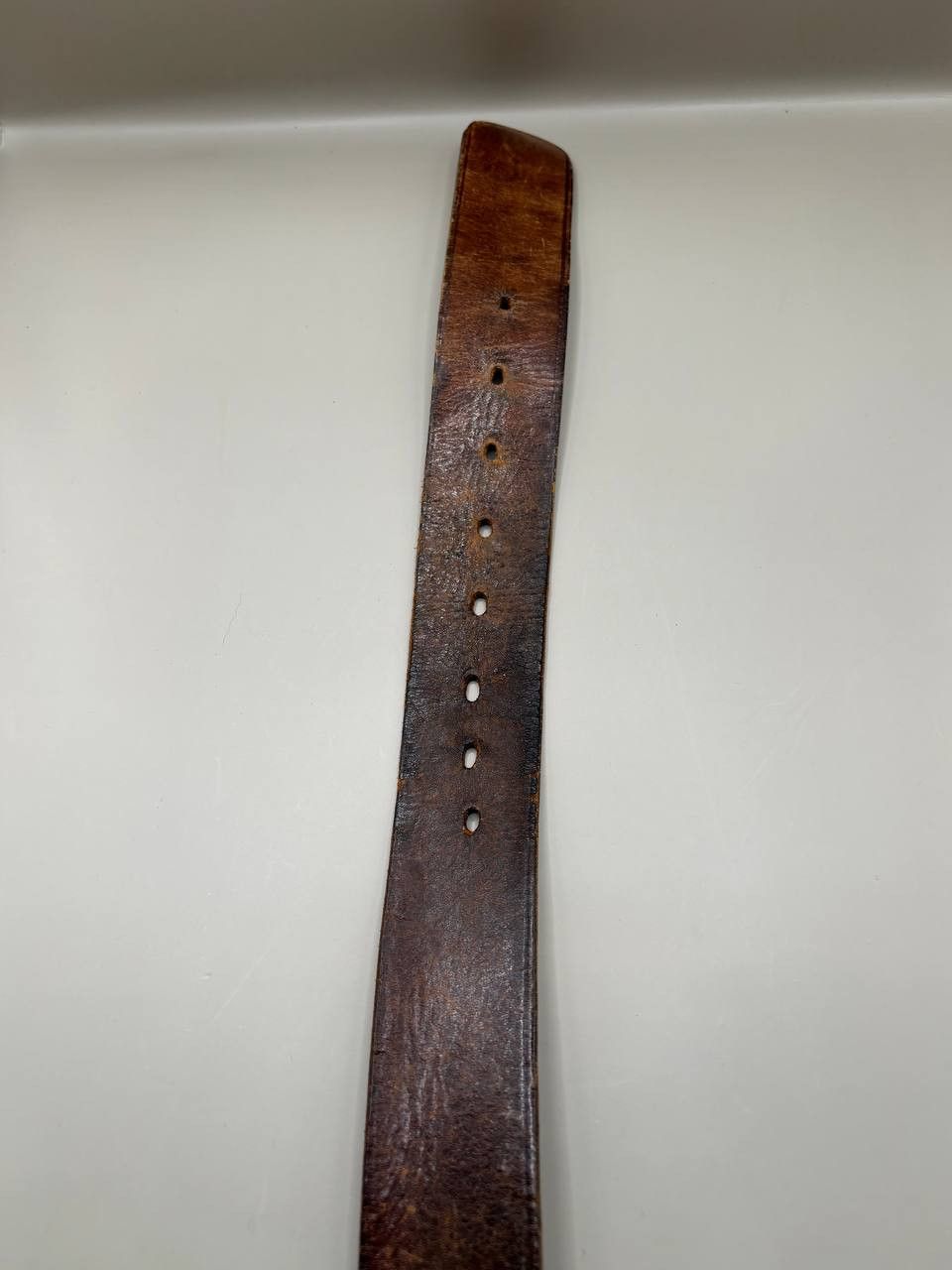 Vintage Vintage Panda Buckle Distressed Leather Belt Size ONE SIZE - 8 Thumbnail