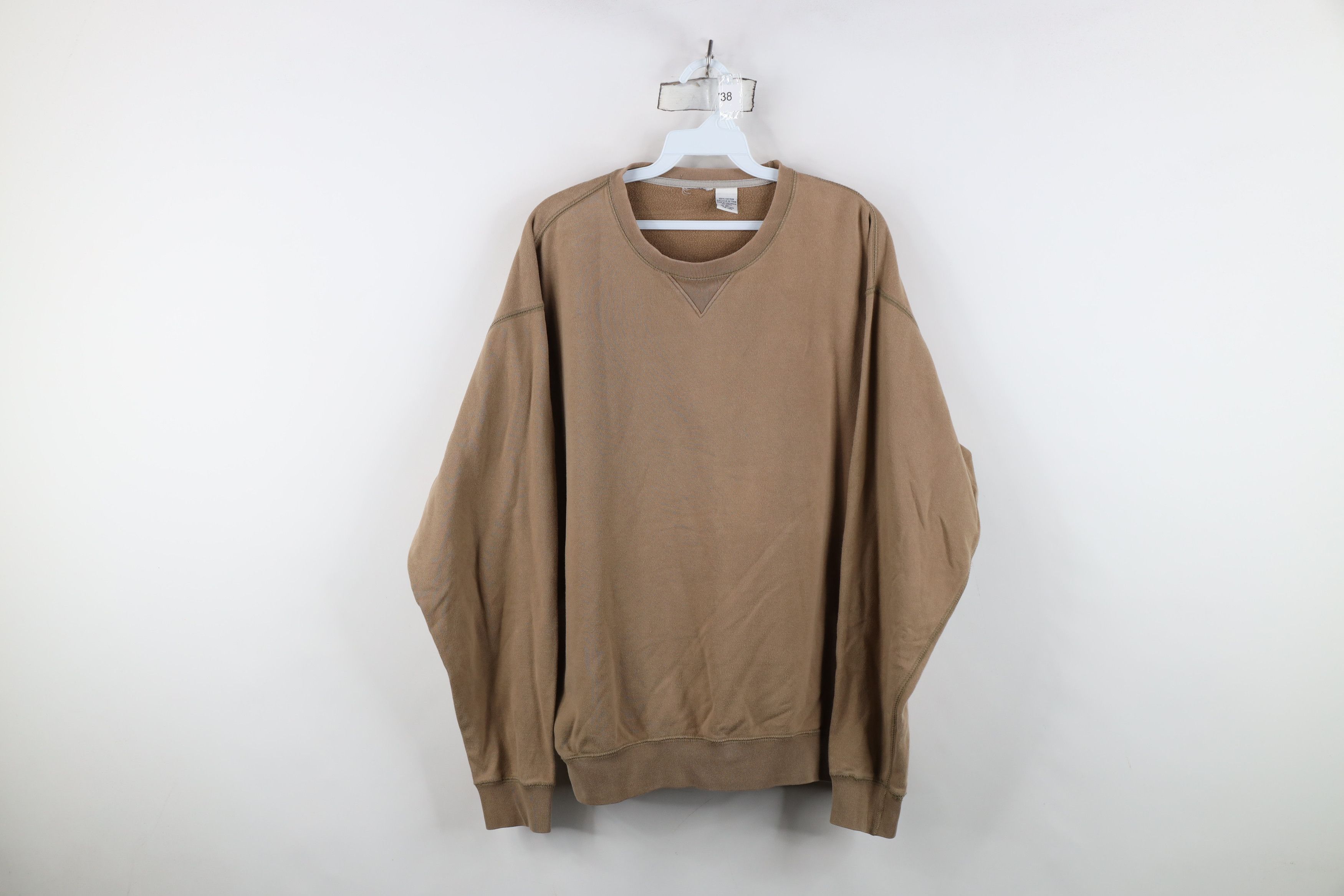Vintage Vintage 90s Streetwear Faded Blank Crewneck Sweatshirt Brown Size US M / EU 48-50 / 2 - 1 Thumbnail