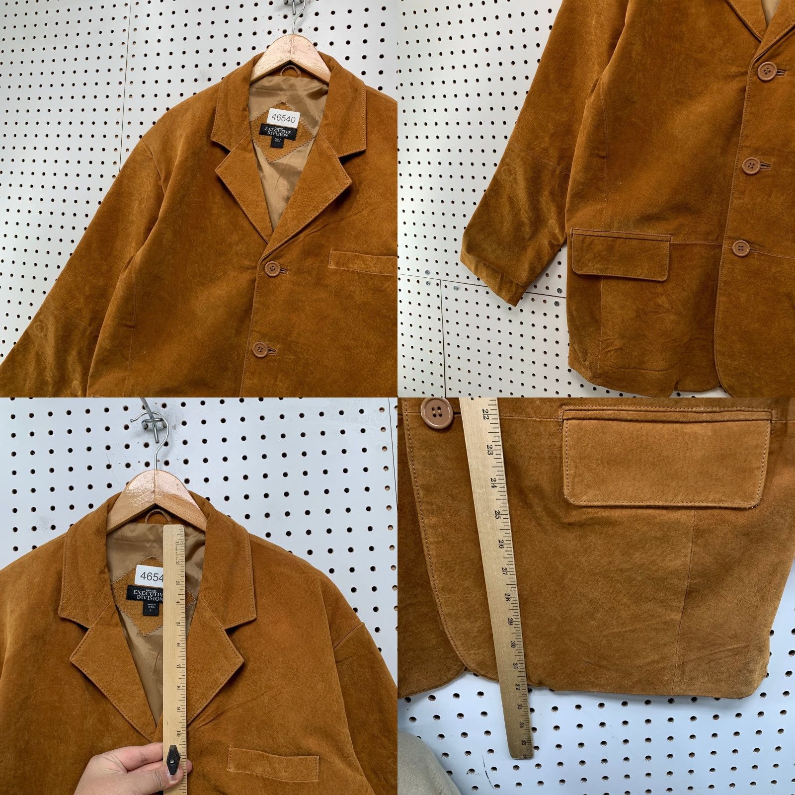 Haband Haband Executive Division Suede Blazer Jacket Mens Large Brown Sports Coat Size 42R - 8 Thumbnail
