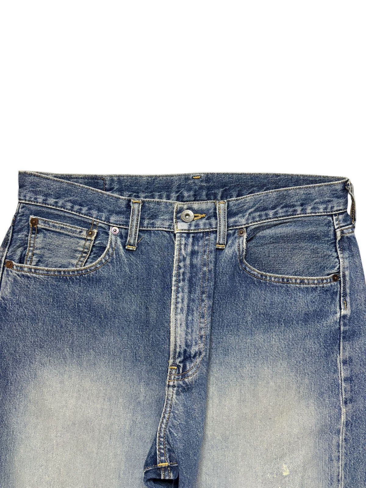 Japanese Brand × Uniqlo Vintage Japanese Uniqlo Faded Wash Distressed Baggy Jeans Size US 33 - 4 Thumbnail