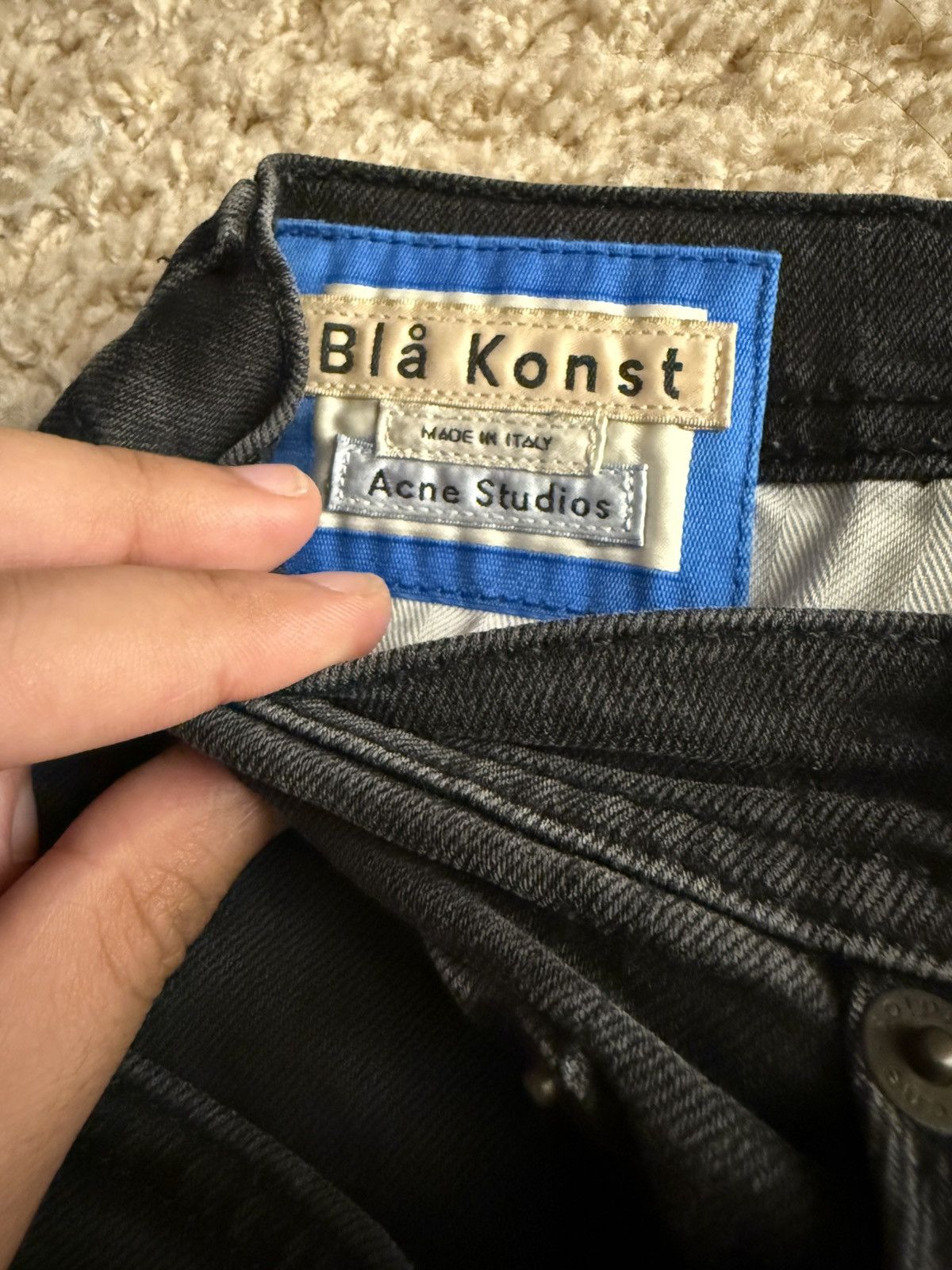 Acne Studios Acne Studios Black Skinny/Slim Bla Konst Jeans Size 28" / US 6 / IT 42 - 6 Thumbnail