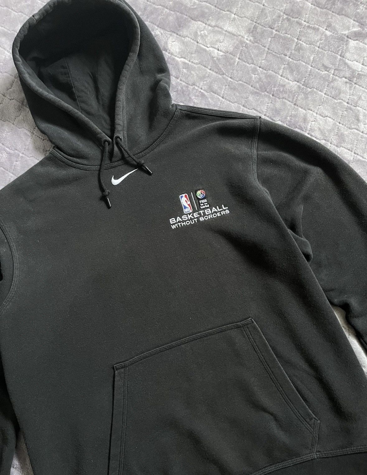 Nike × Vintage Vintage y2k Nike Center Swoosh Basketball Hoodie Size US M / EU 48-50 / 2 - 6 Thumbnail