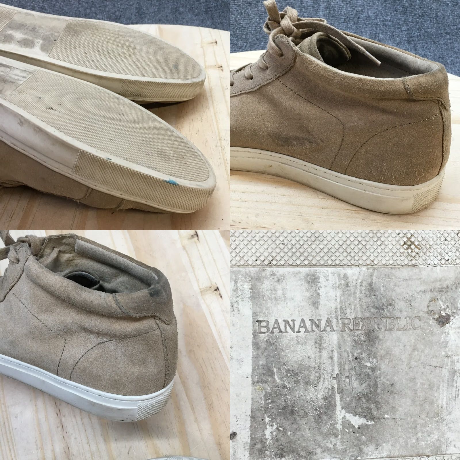 Banana Republic Banana Republic Shoes Mens 11M Sneakers Beige Leather Casual High Top Almond Toe Nike Size US L / EU 52-54 / 3 - 9 Thumbnail