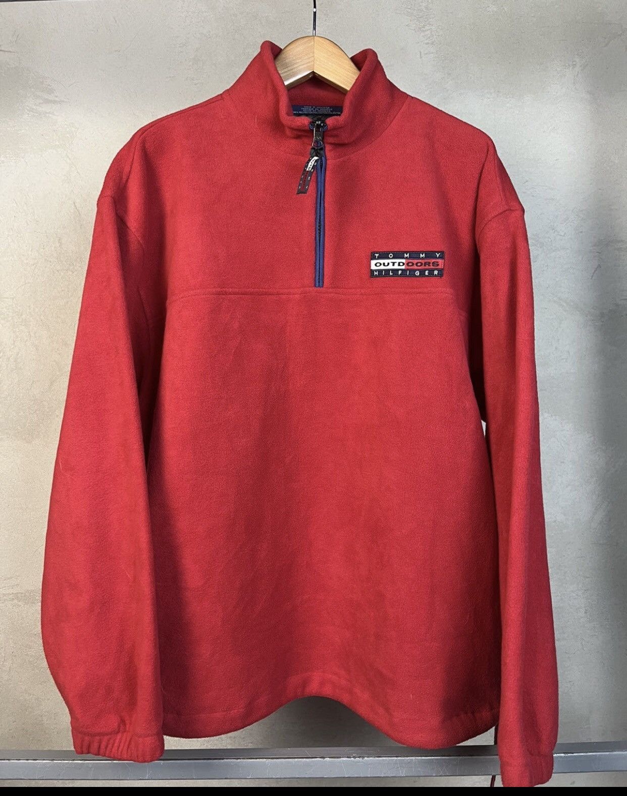 Tommy Hilfiger Vintage Tommy Hilfiger Outdoors Half Zip Fleece Sweatshirt Size US L / EU 52-54 / 3 - 1 Thumbnail