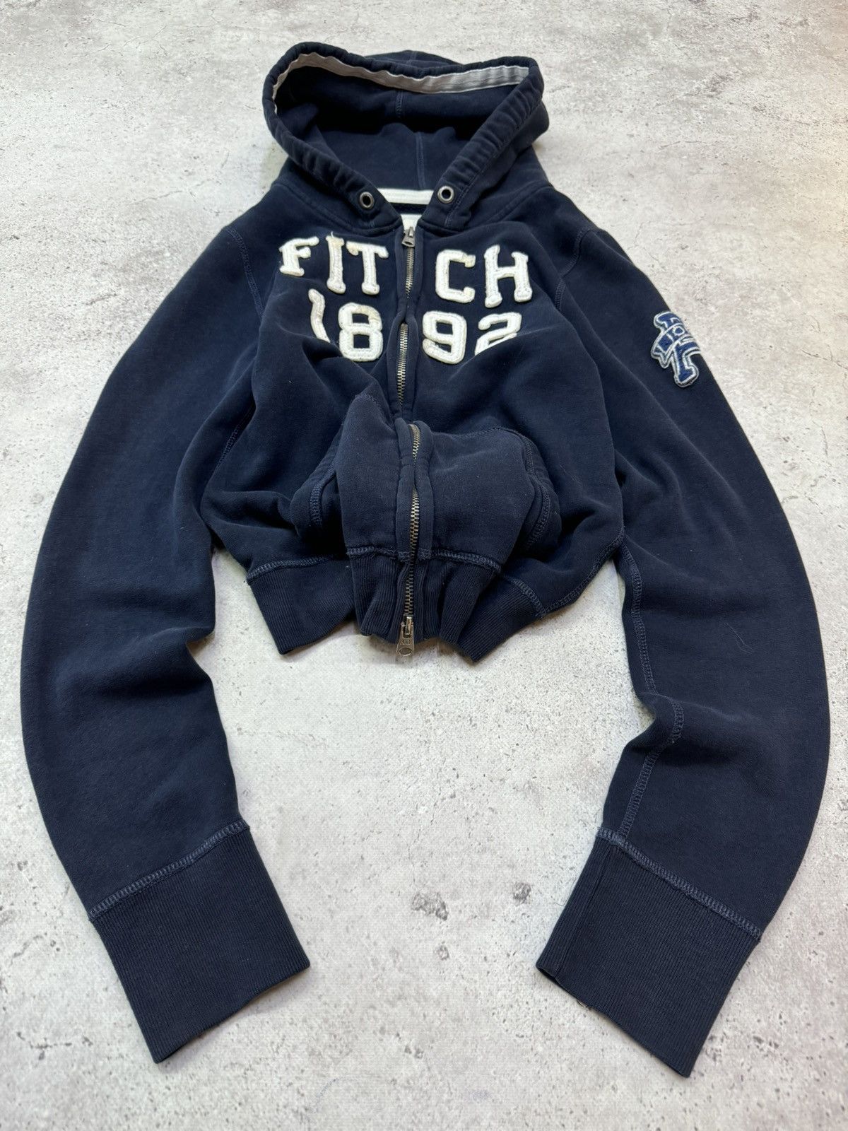 Abercrombie & Fitch Vintage Distressed Logo Double Zip Abercrombie Hoodie Size US M / EU 48-50 / 2 - 4 Thumbnail