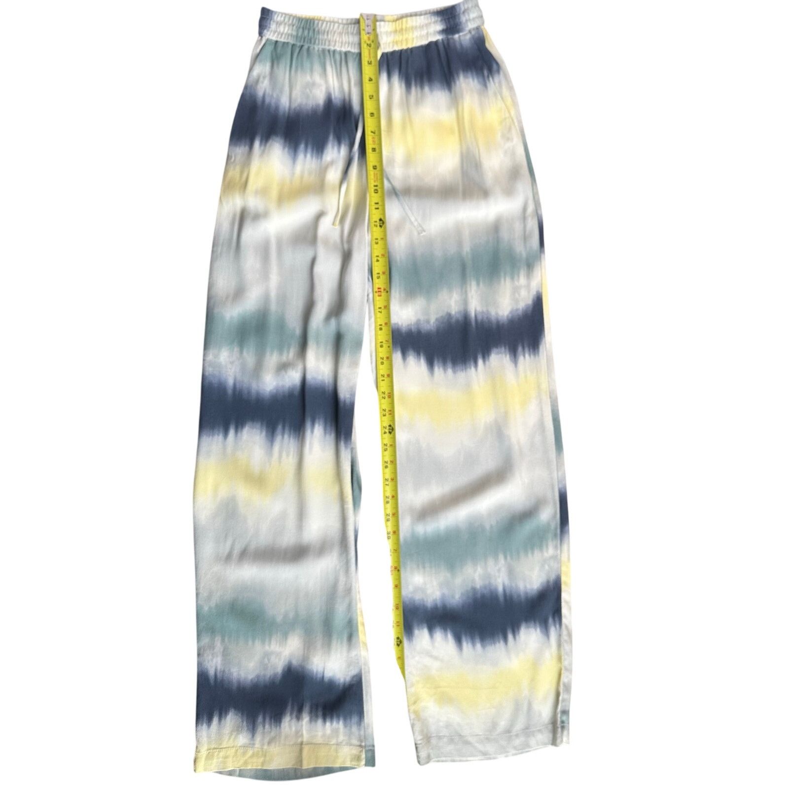 Zara Zara Gradient Silk Drawstring Multicolor Pant - Size S Size 26" / US 2 / IT 38 - 3 Thumbnail