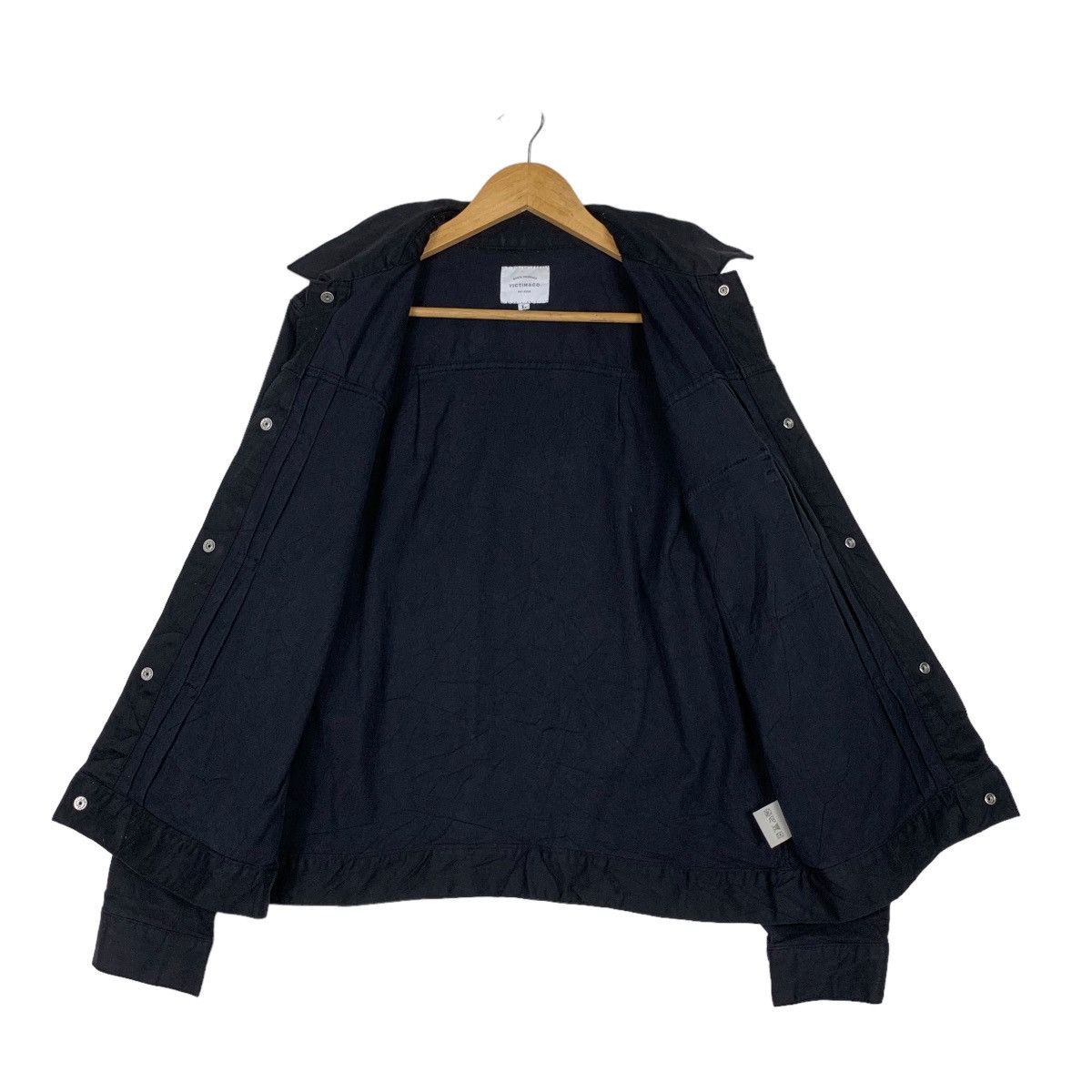 Japanese Brand VICTIM & CO Black Plain Casual Jacket #0958-C42 Size US L / EU 52-54 / 3 - 10 Thumbnail
