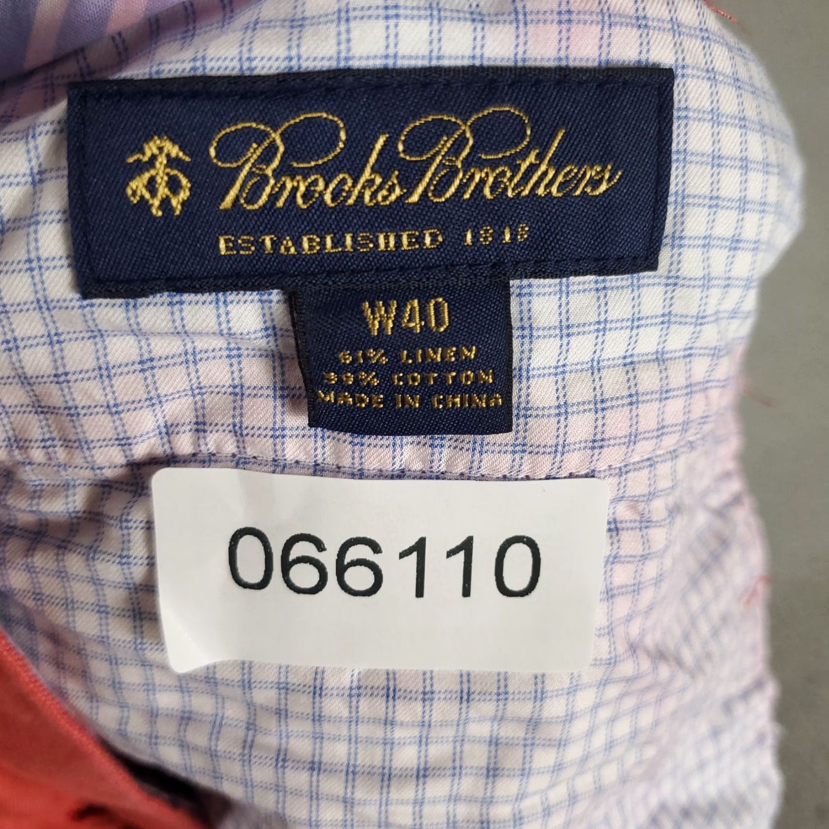 Brooks Brothers Brooks Brothers Shorts Mens 40 Red Linen Chino 9 in Inseam Slash Pocket Pockets Flat Front Regular Size US 40 / EU 56 - 8 Thumbnail