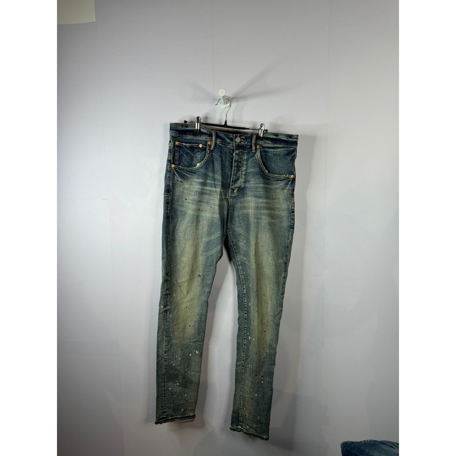 Purple Brand Purple Brand Jeans Paint Splatter Used 34 Size US 34 / EU 50 - 1 Thumbnail