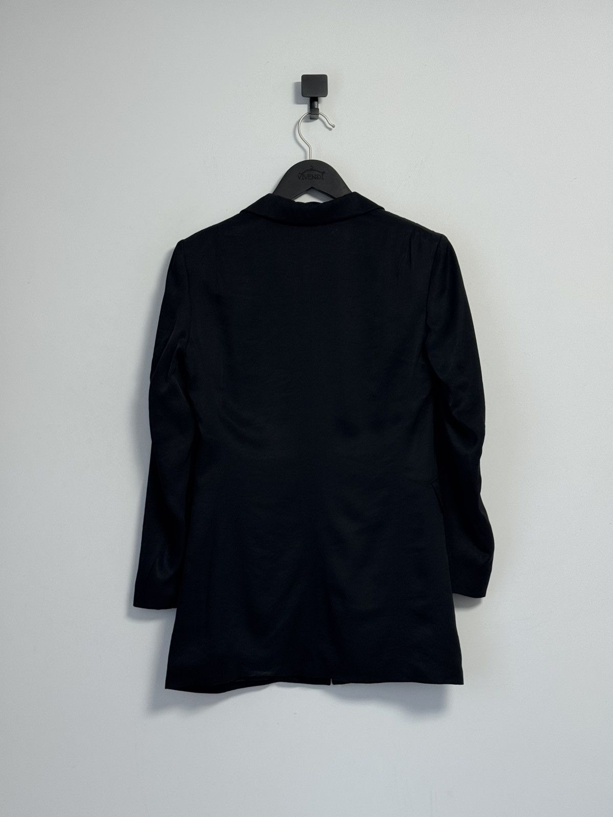 Jil Sander JIL SANDER Black Silk Lined Coat Jacket Made in Italy Blazer Size XS / US 0-2 / IT 36-38 - 16 Thumbnail