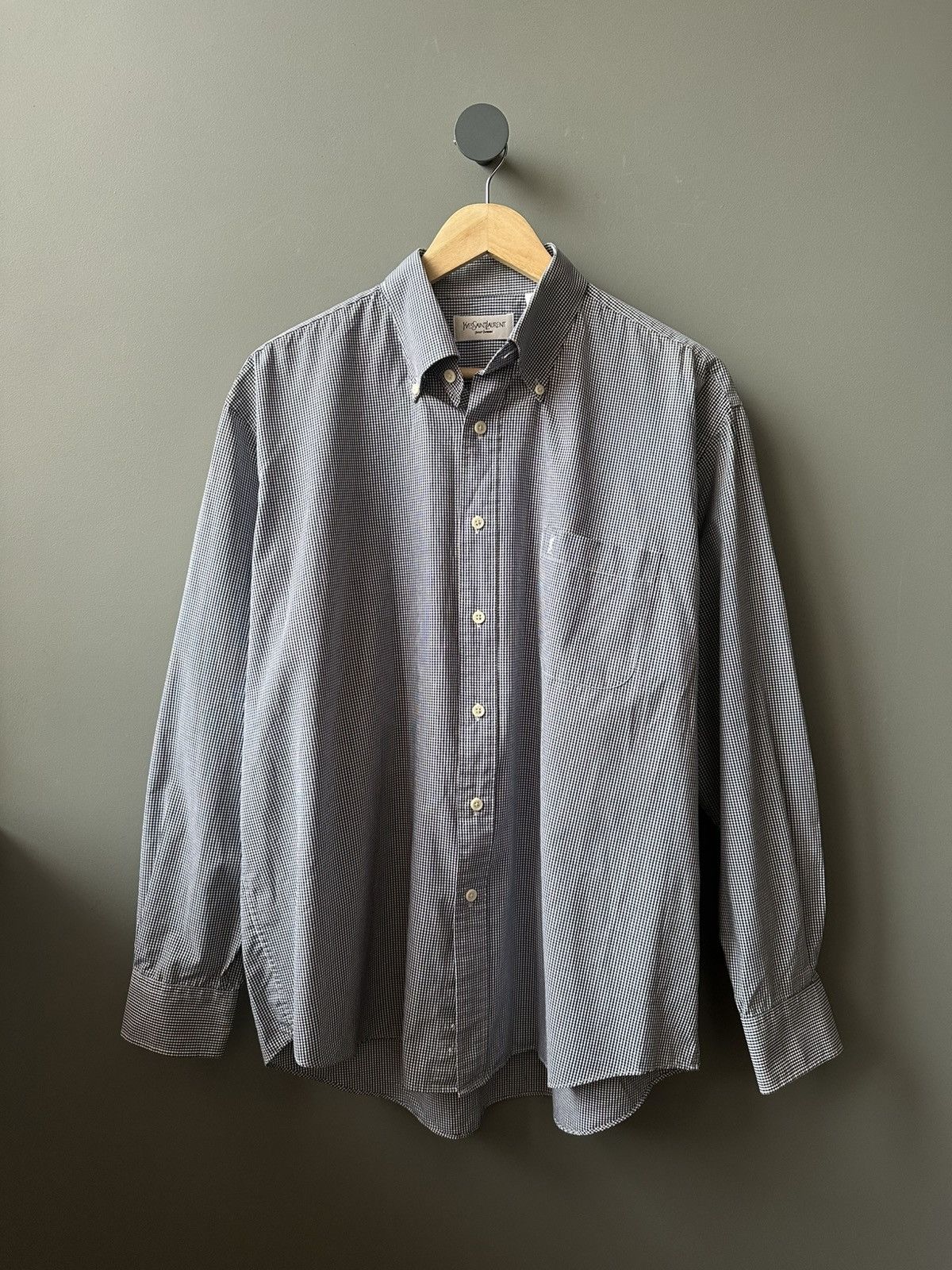 Yves Saint Laurent Yves Saint Laurent Check Shirt Size 43 Size US L / EU 52-54 / 3 - 1 Thumbnail