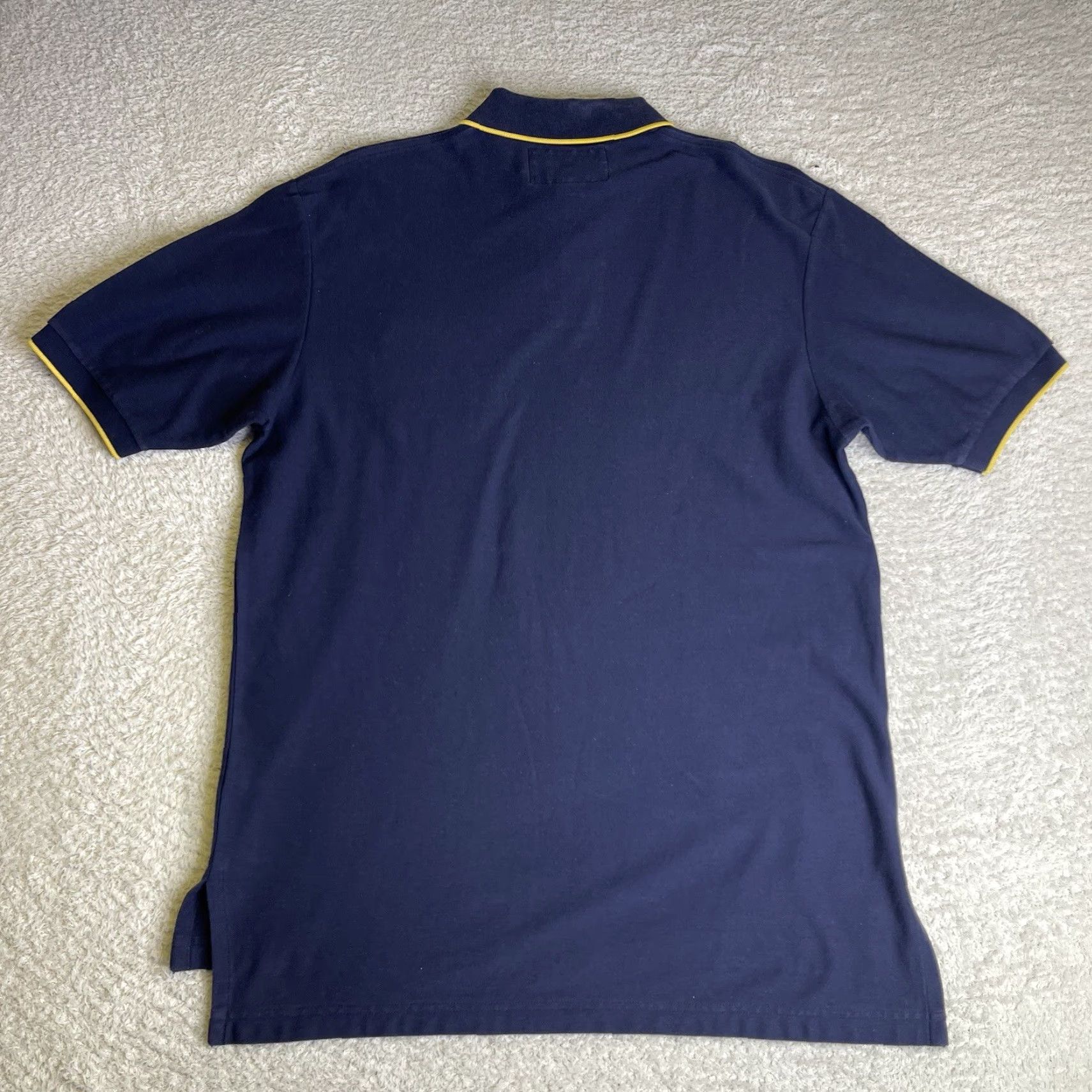 Vintage VINTAGE Polo Sport Shirt Mens Large Blue Yellow USRL 67 Embroidered Ralph Lauren Polo Shirt Size US L / EU 52-54 / 3 - 3 Thumbnail