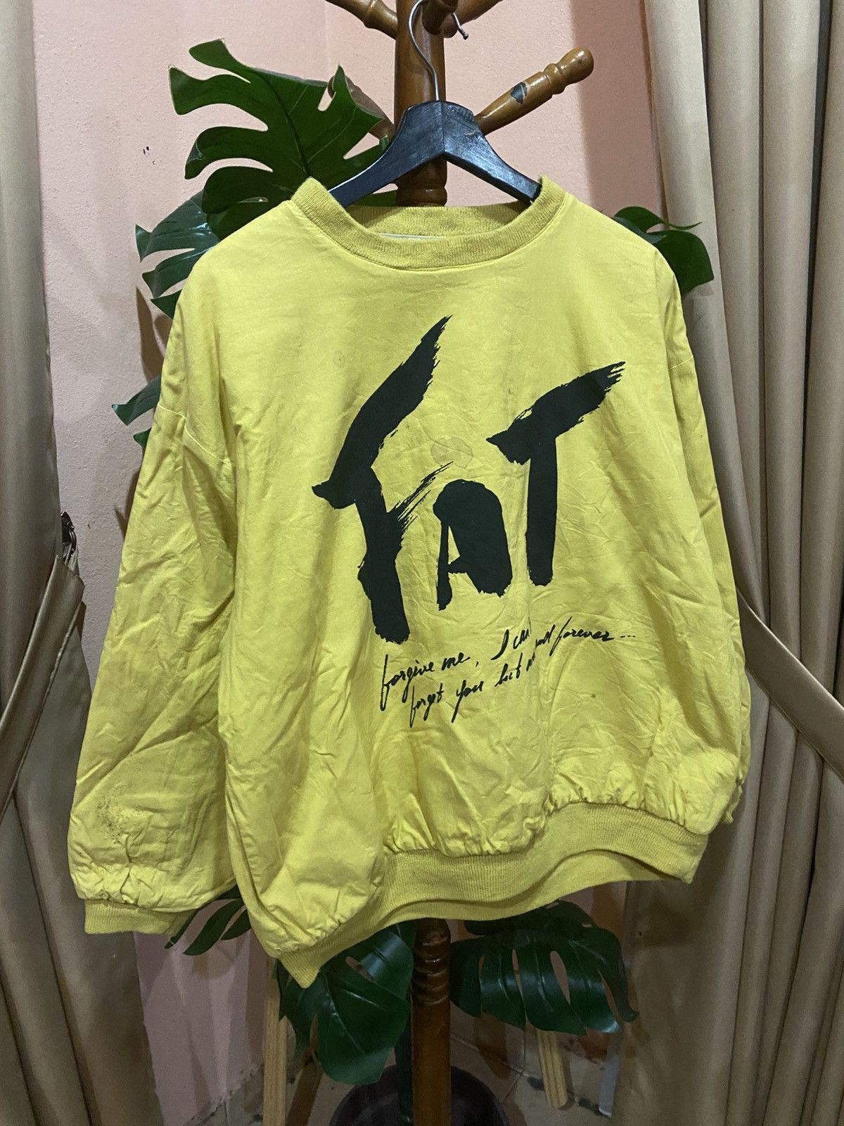 Other Vintage Yellow & Graphic Reversible Sweatshirt Streetwear Size US M / EU 48-50 / 2 - 11 Thumbnail