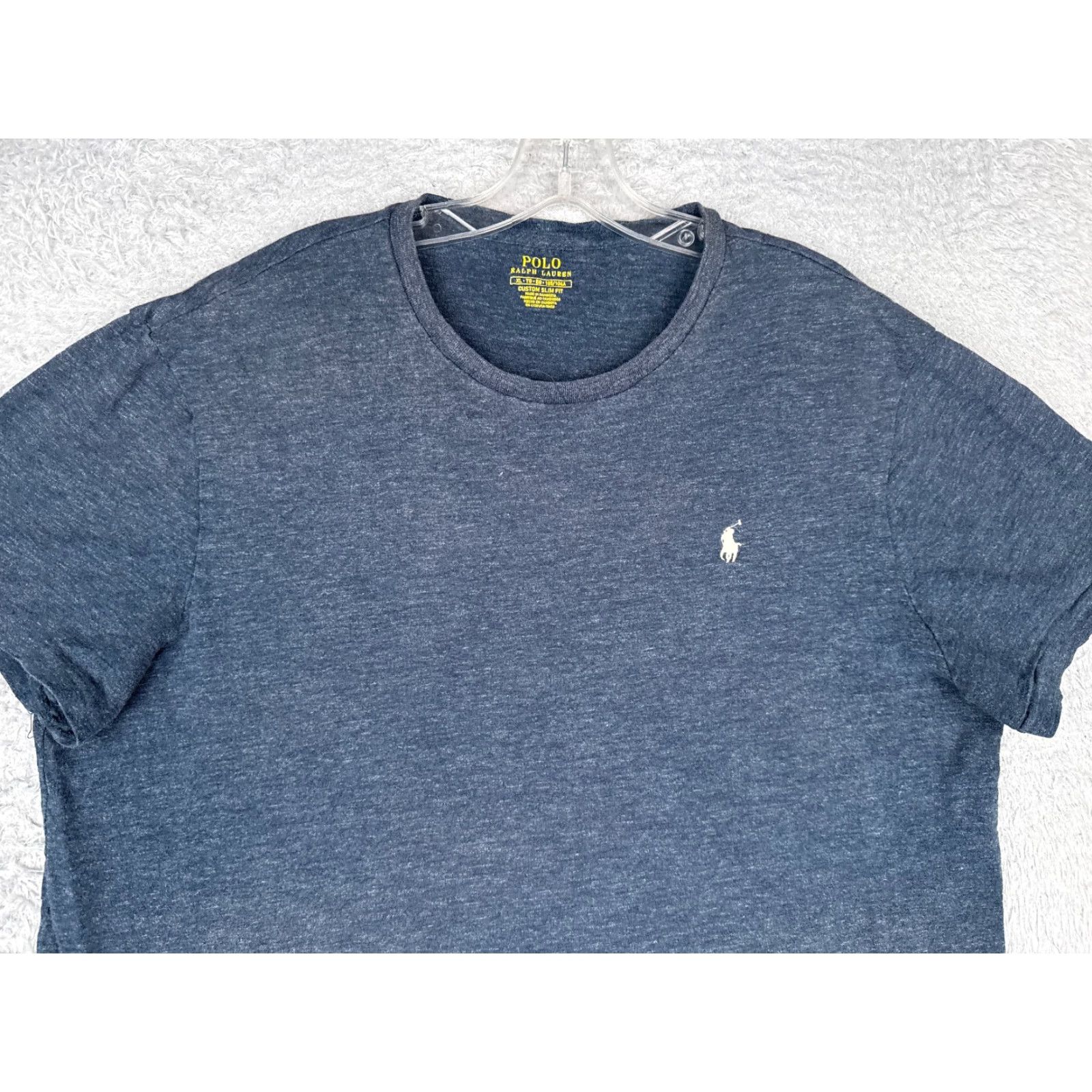 Ralph Lauren Polo Ralph Lauren Shirt Adult Extra Large Blue Crew Neck Cotton Custom Slim Fit Size US XL / EU 56 / 4 - 4 Thumbnail