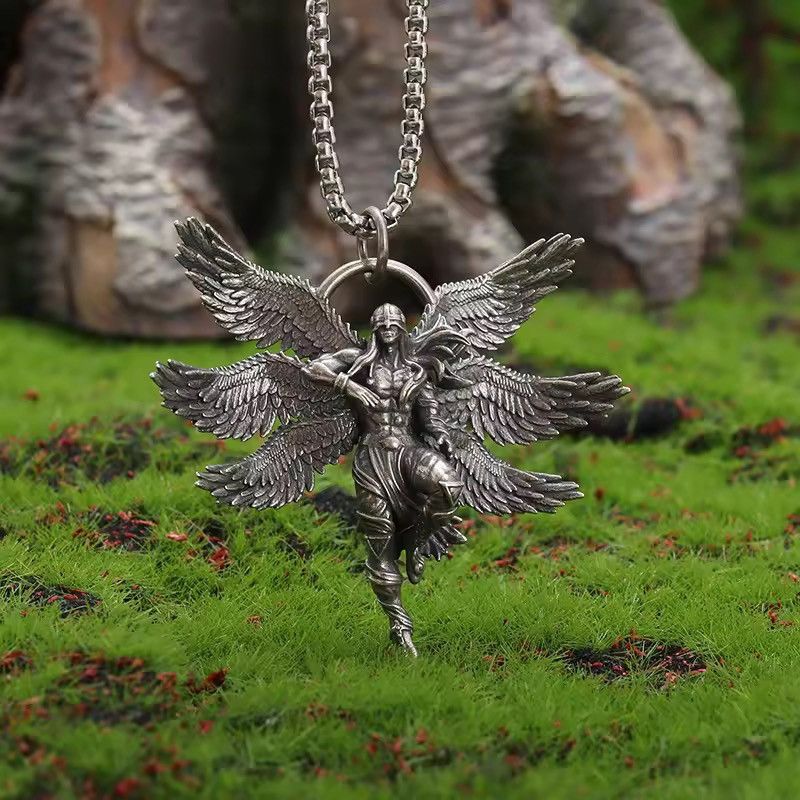 Jewelry Warrior Angel Pendant Necklace Size ONE SIZE - 1 Thumbnail
