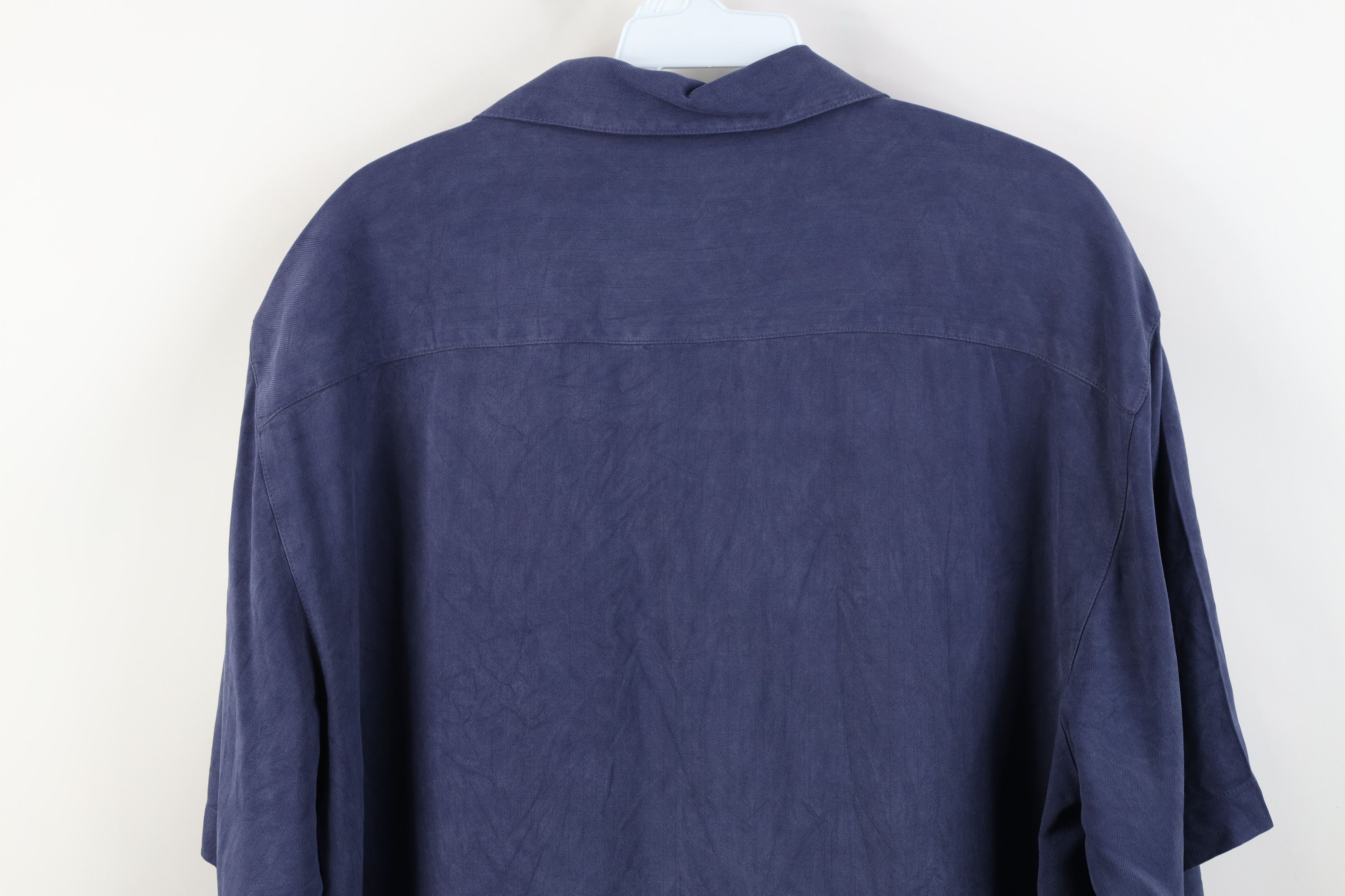 Vintage Vintage 90s Streetwear Herringbone Looped Button Shirt Size US L / EU 52-54 / 3 - 13 Thumbnail