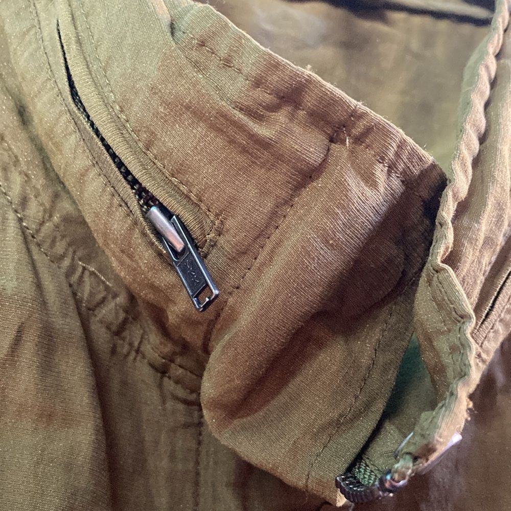Eileen Fisher Size XL Hooded Lightweight Jacket Olive Organi