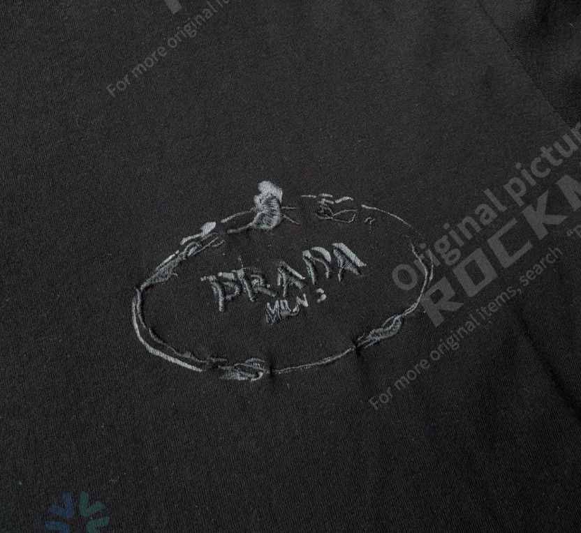 Prada PRADA 23SS Side Logo Tshirt Black Size L Size US L / EU 52-54 / 3 - 2 Thumbnail