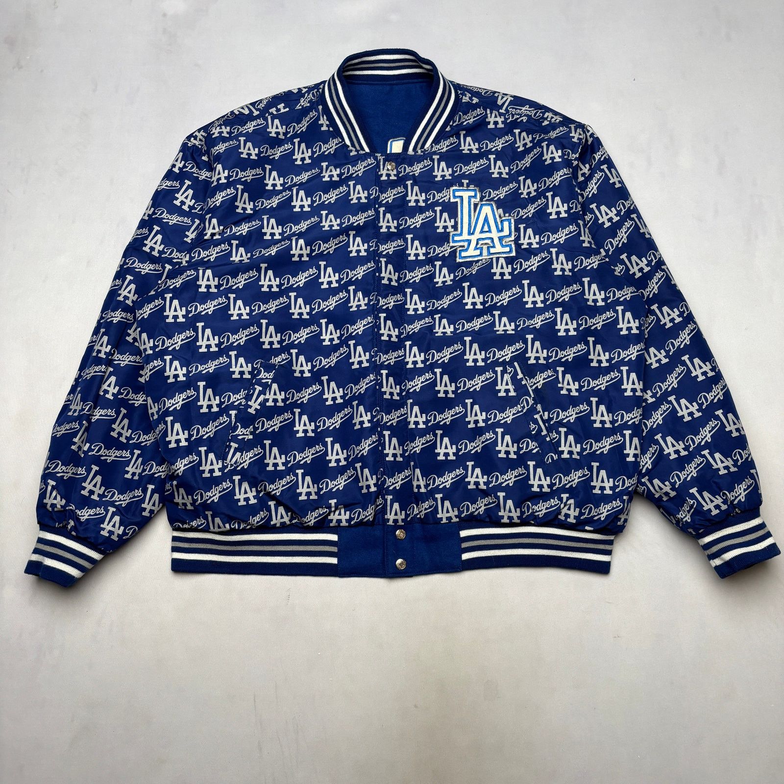 JH Design × MLB × Vintage VTG Jeff Hamilton LA Dodgers Wool Reversible Jacket Men's 4X Size US XXL / EU 58 / 5 - 5 Thumbnail